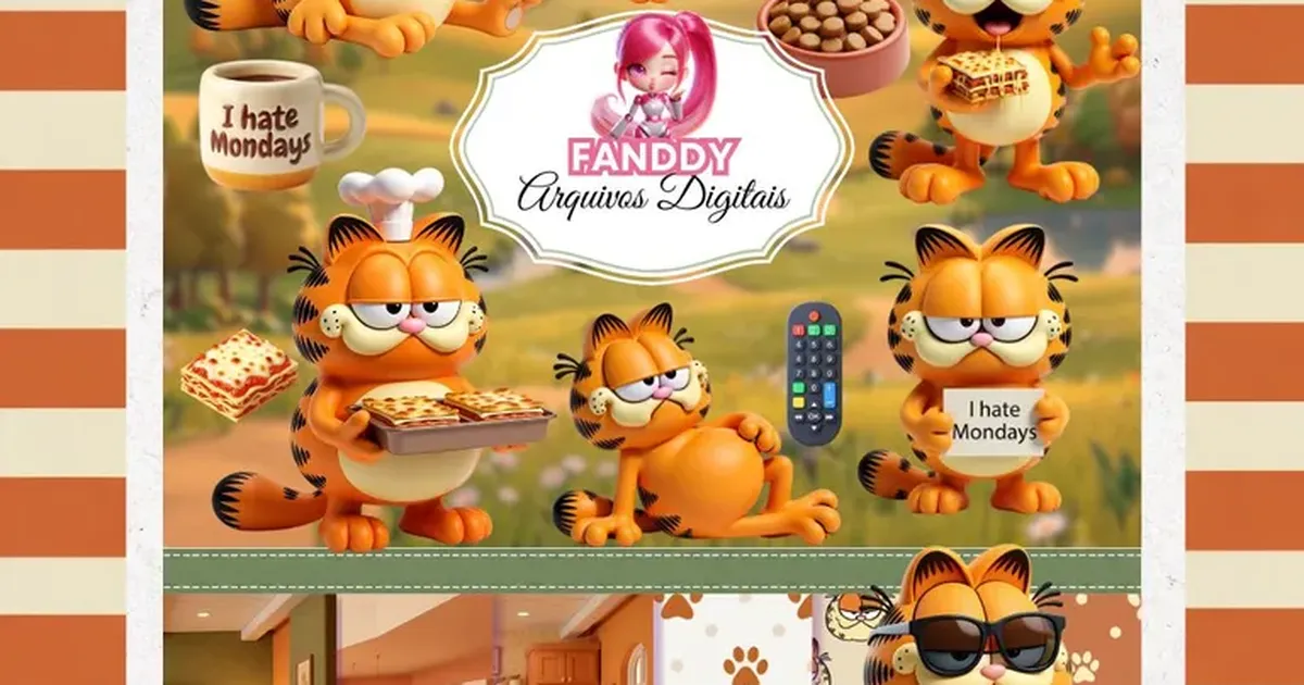 Kit Digital Garfield 3D