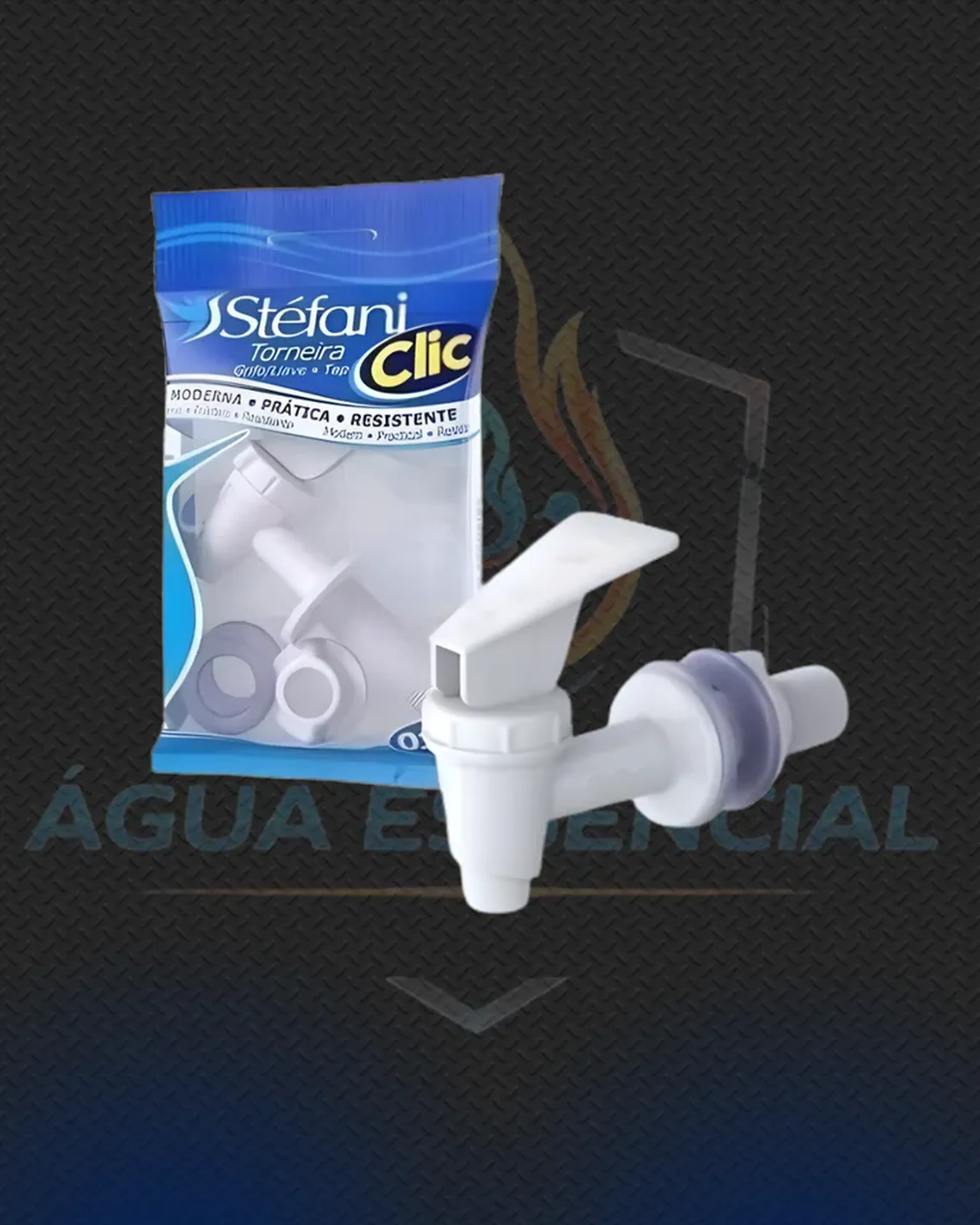 Torneira para filtro simples branco - preto imagem