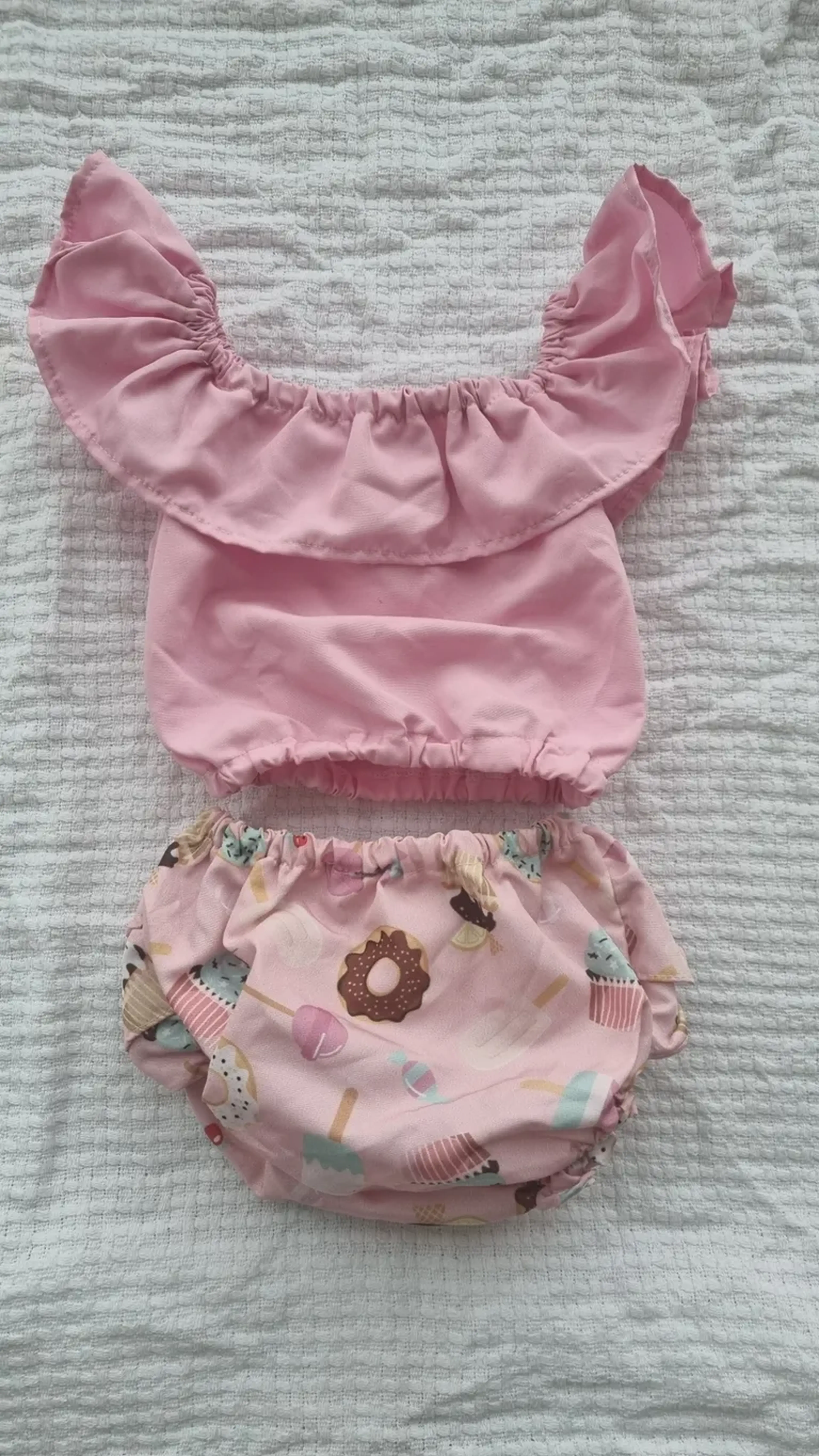 Conjunto Cropped e Calcinha - P (bebe) imagem