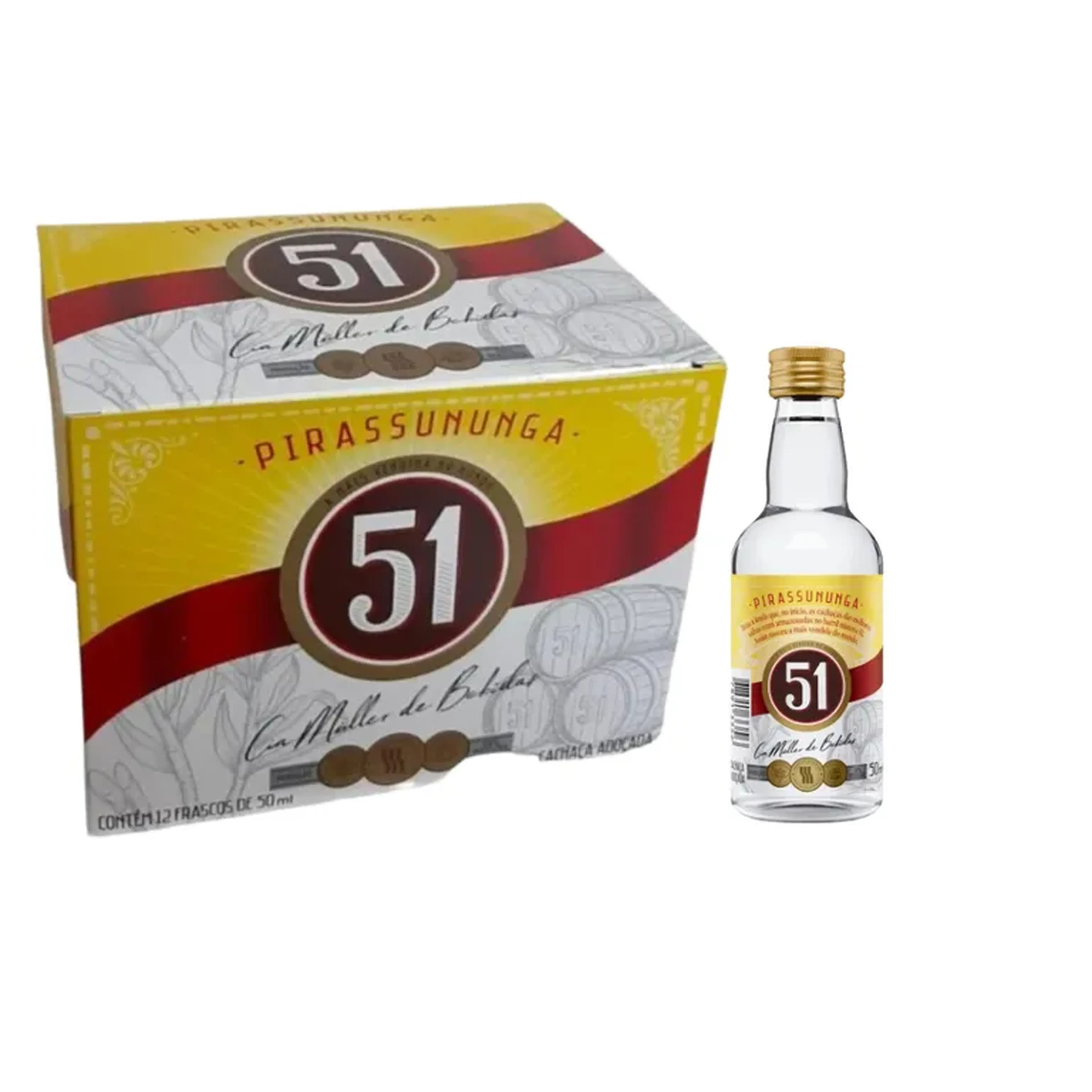 Cachaça Tradicional 51 mini 50 ml imagem