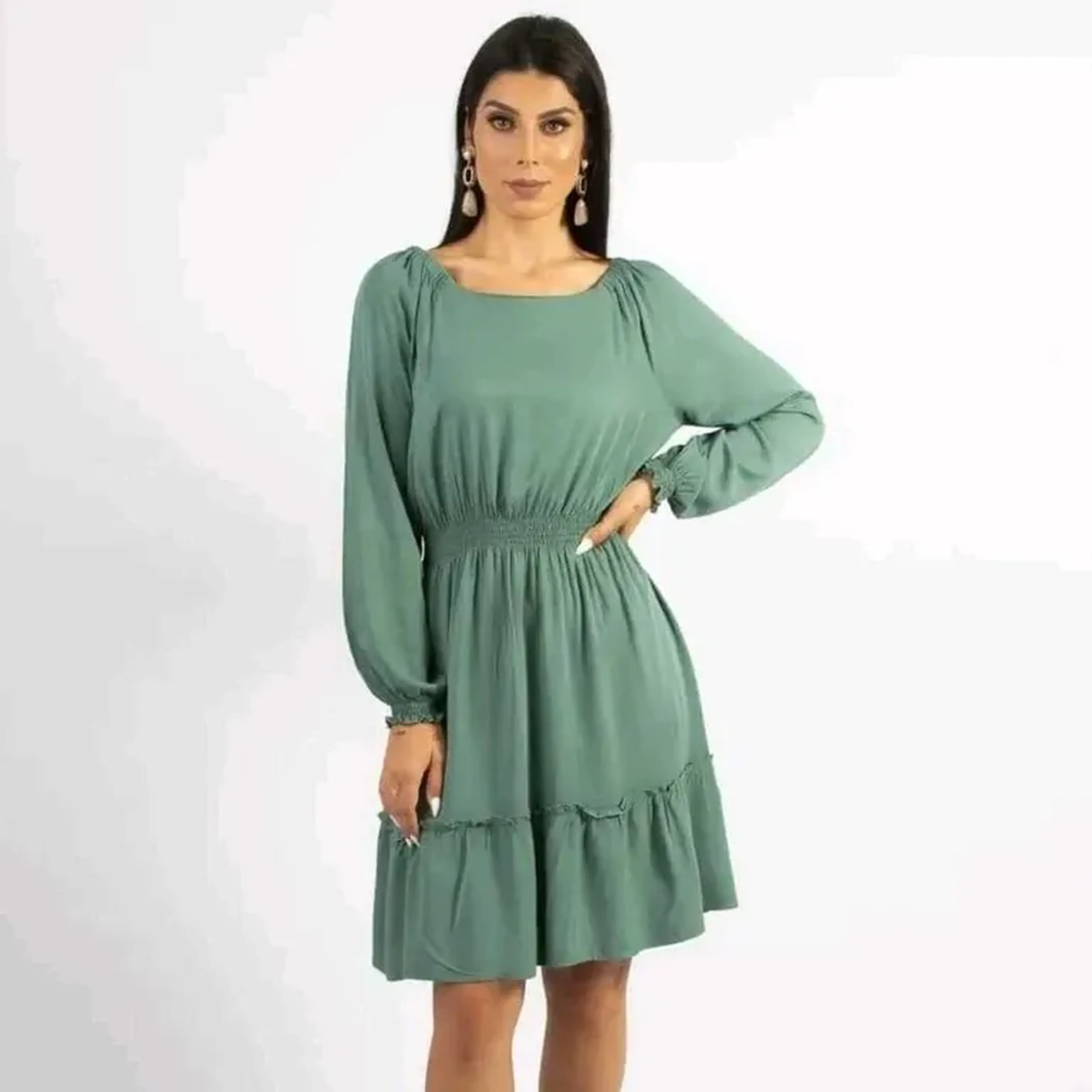 Vestido Viscose Sarjada imagem
