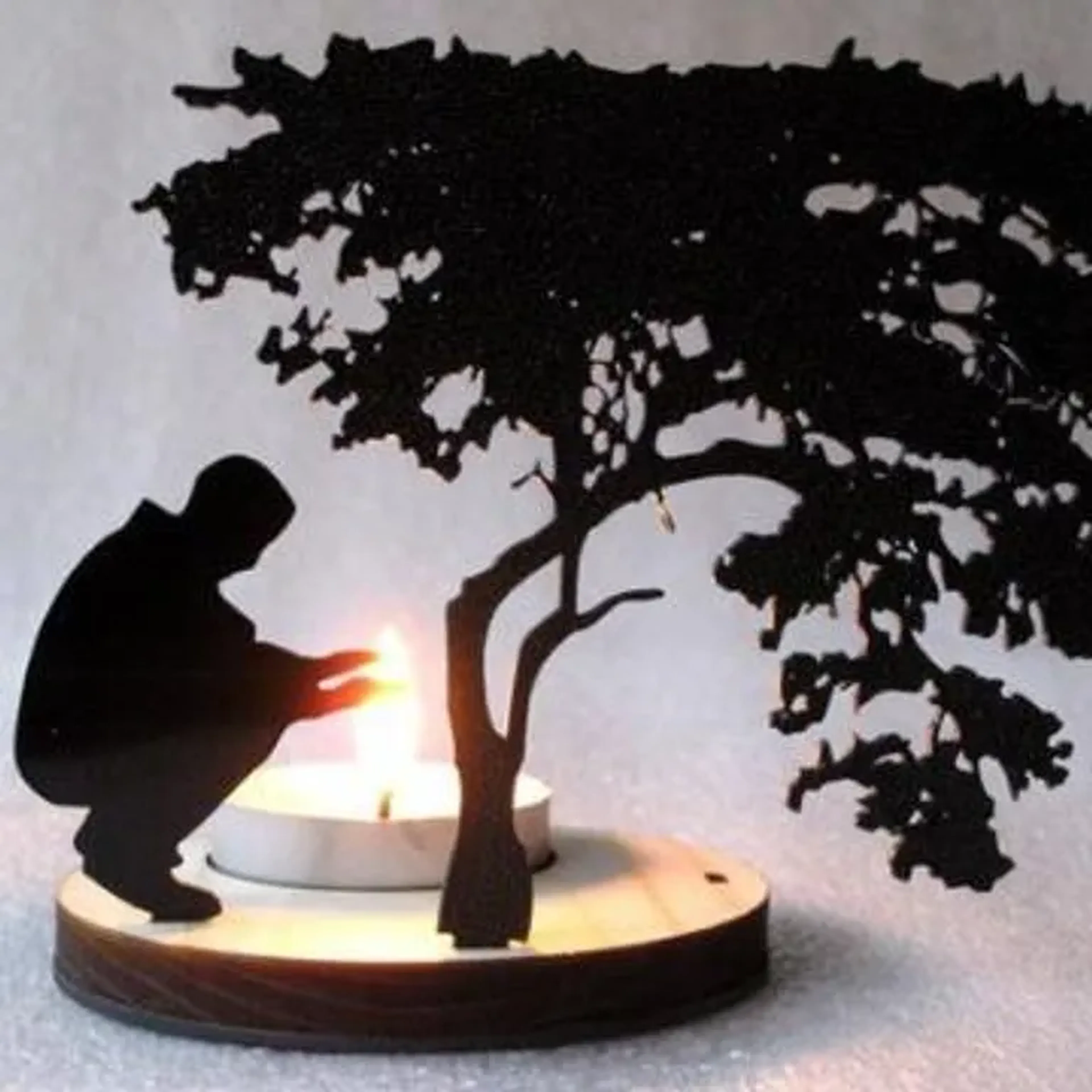 Centro de mesa de chá iluminado a vela de rechaud imagem