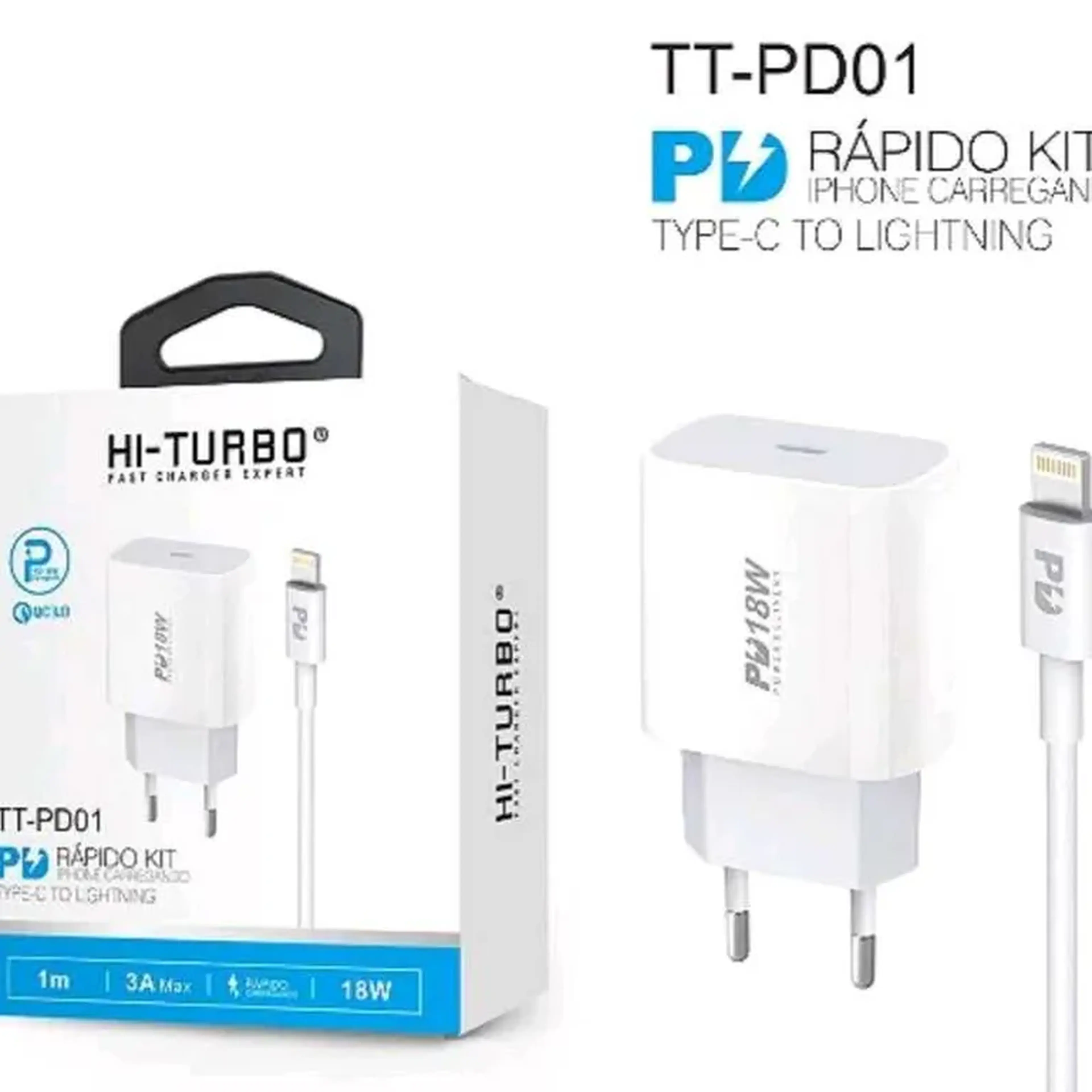 Carregador Completo iOS Fonte + Cabo USB-C | Modelo: TT-PD01 imagem