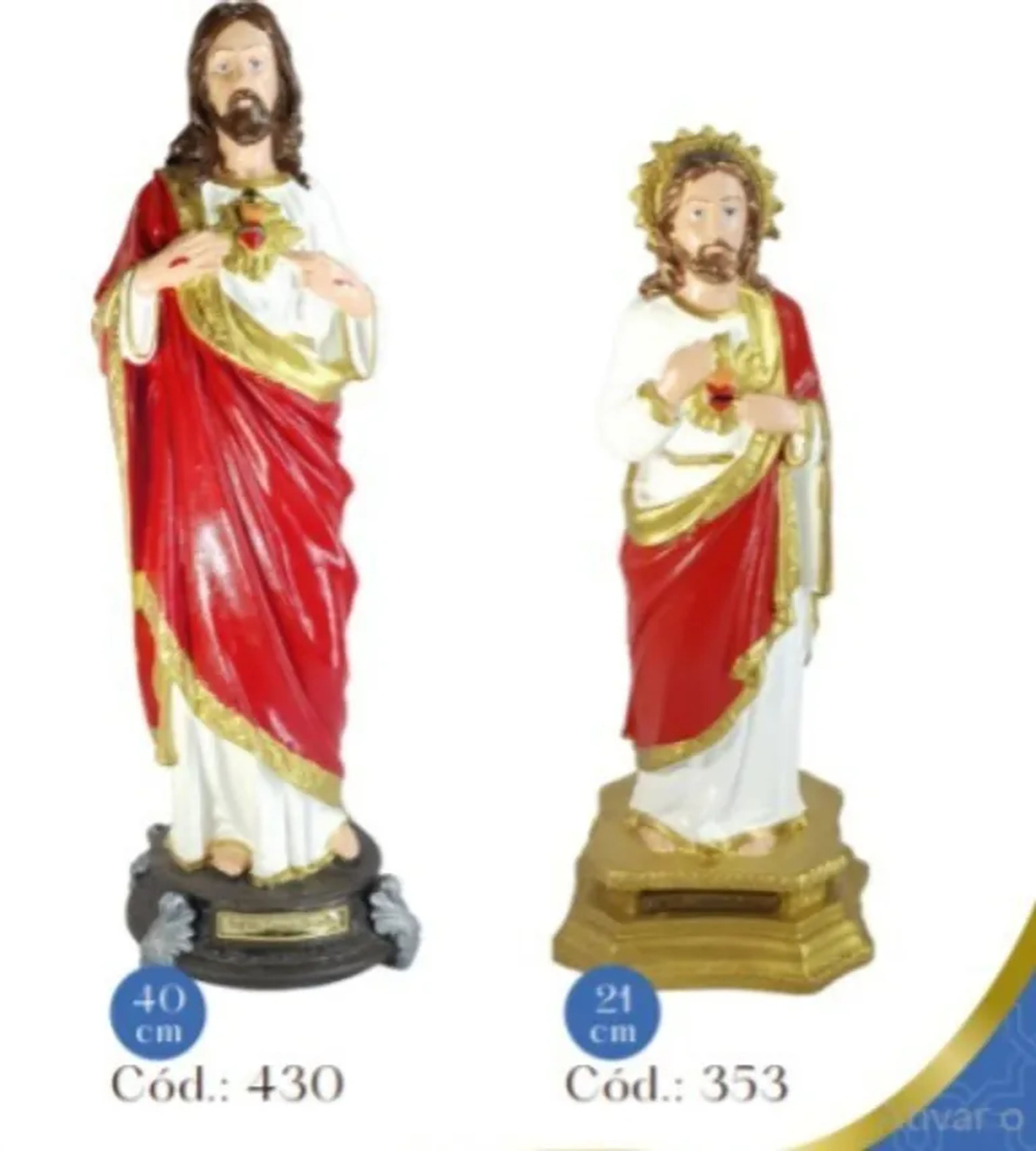 IMAGEM SAGRADO CORAÇAO DE JESUS 21 CM BORRACHA imagem