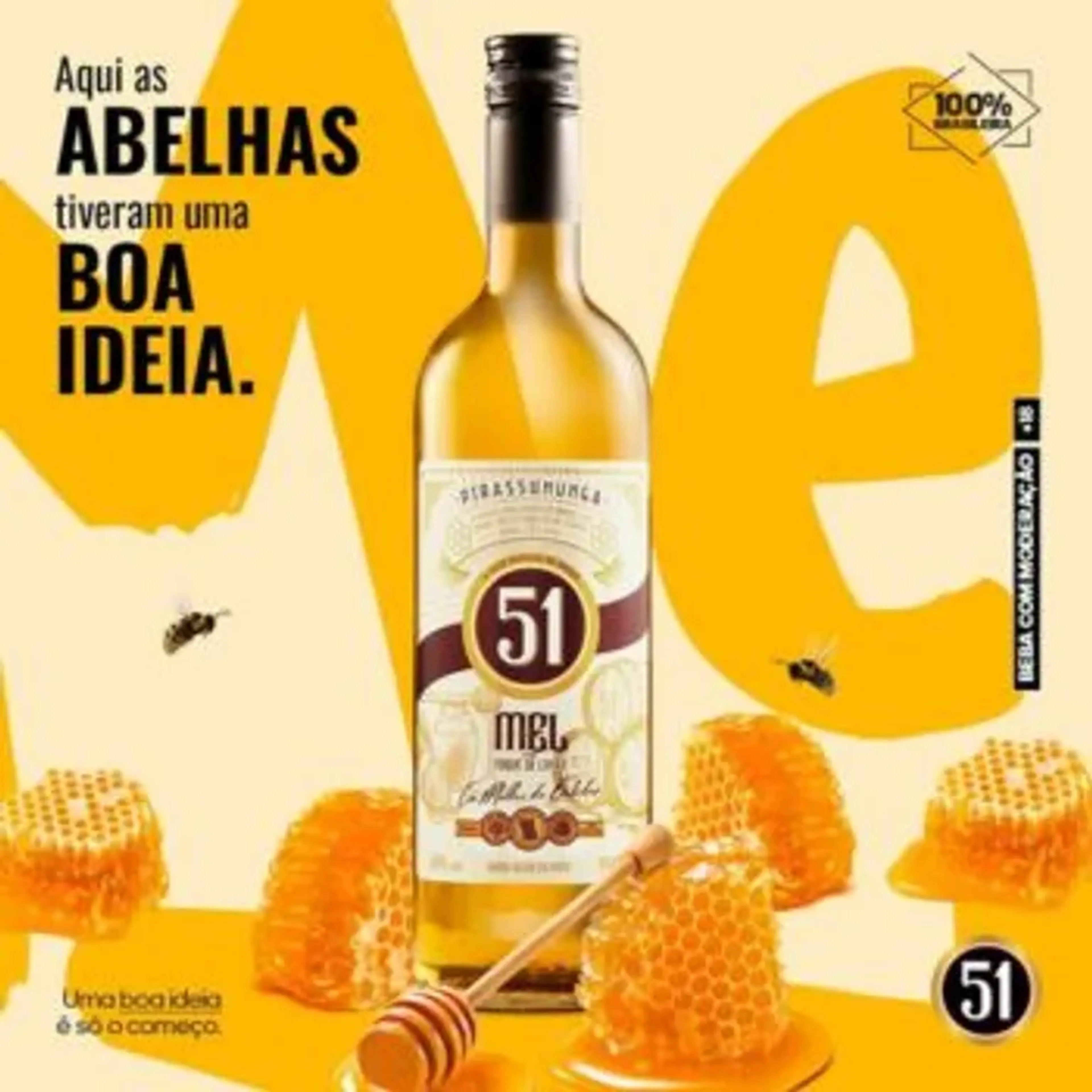 Bebida Mista Alcoólica Mel com Toque de Limão 51 Garrafa 740ml imagem