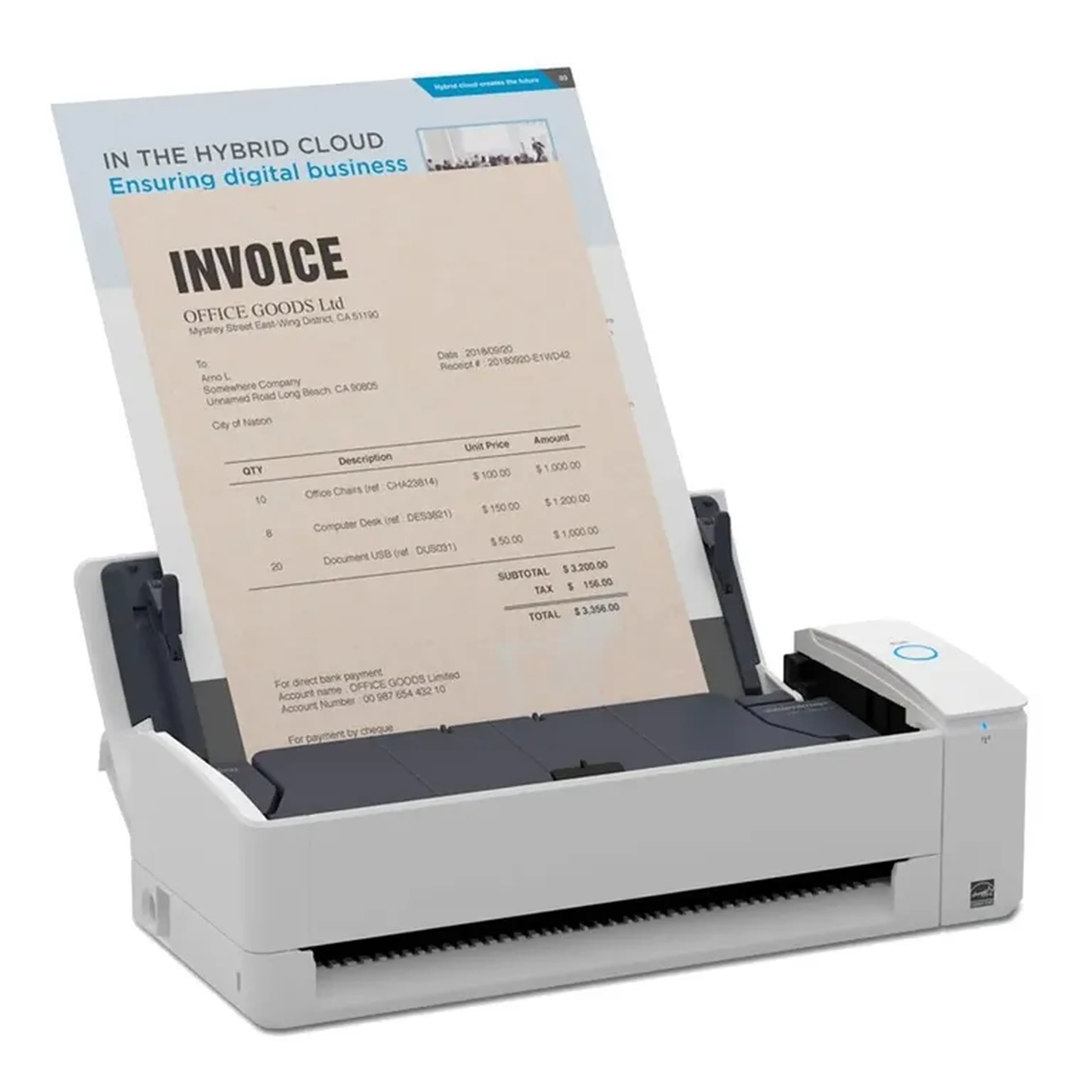 Scanner Ricoh iX1300 A4 Duplex 30ppm Wi-fi - CG01000-308801i imagem