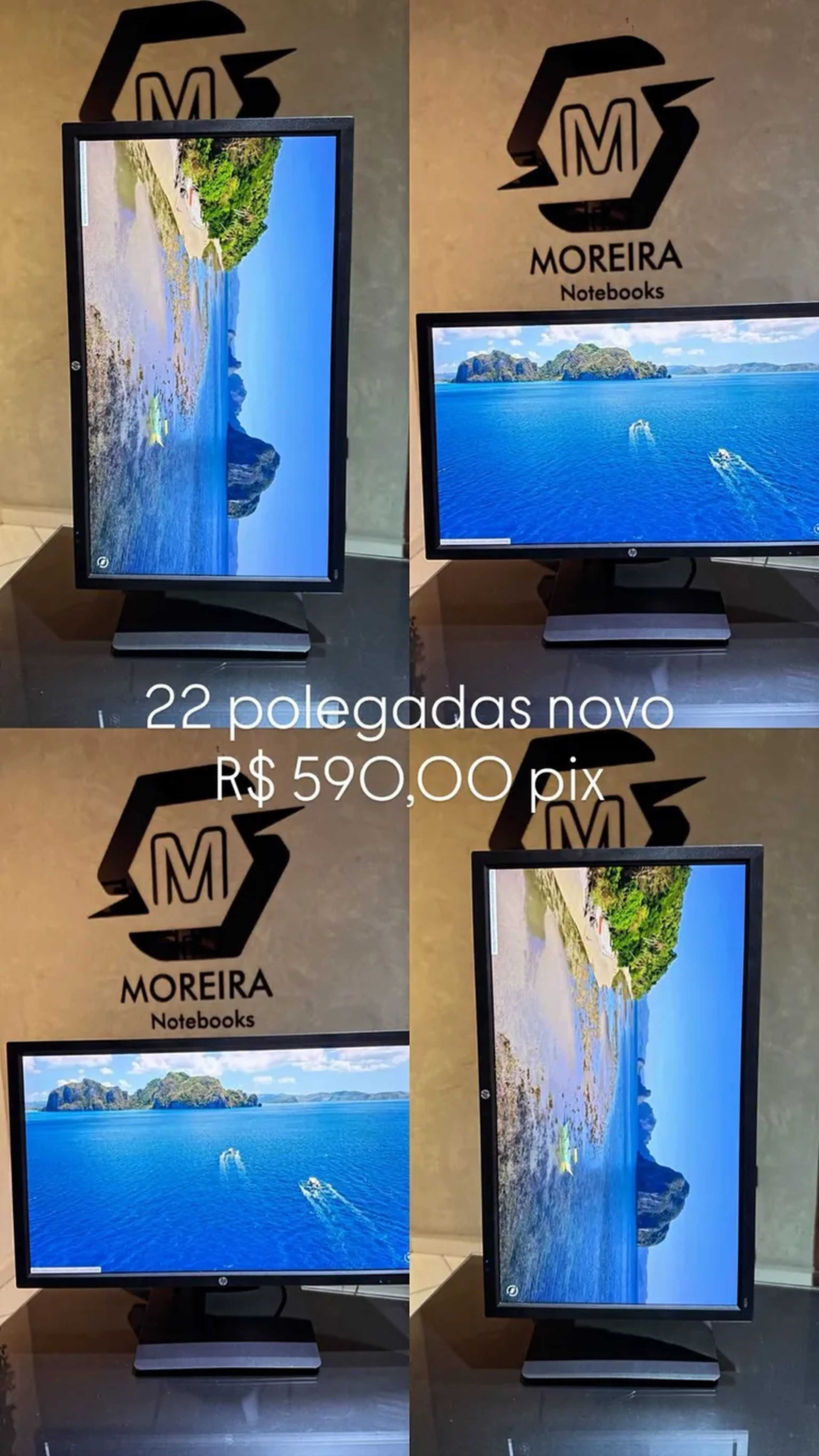 Monitor HP V22b NOVO imagem
