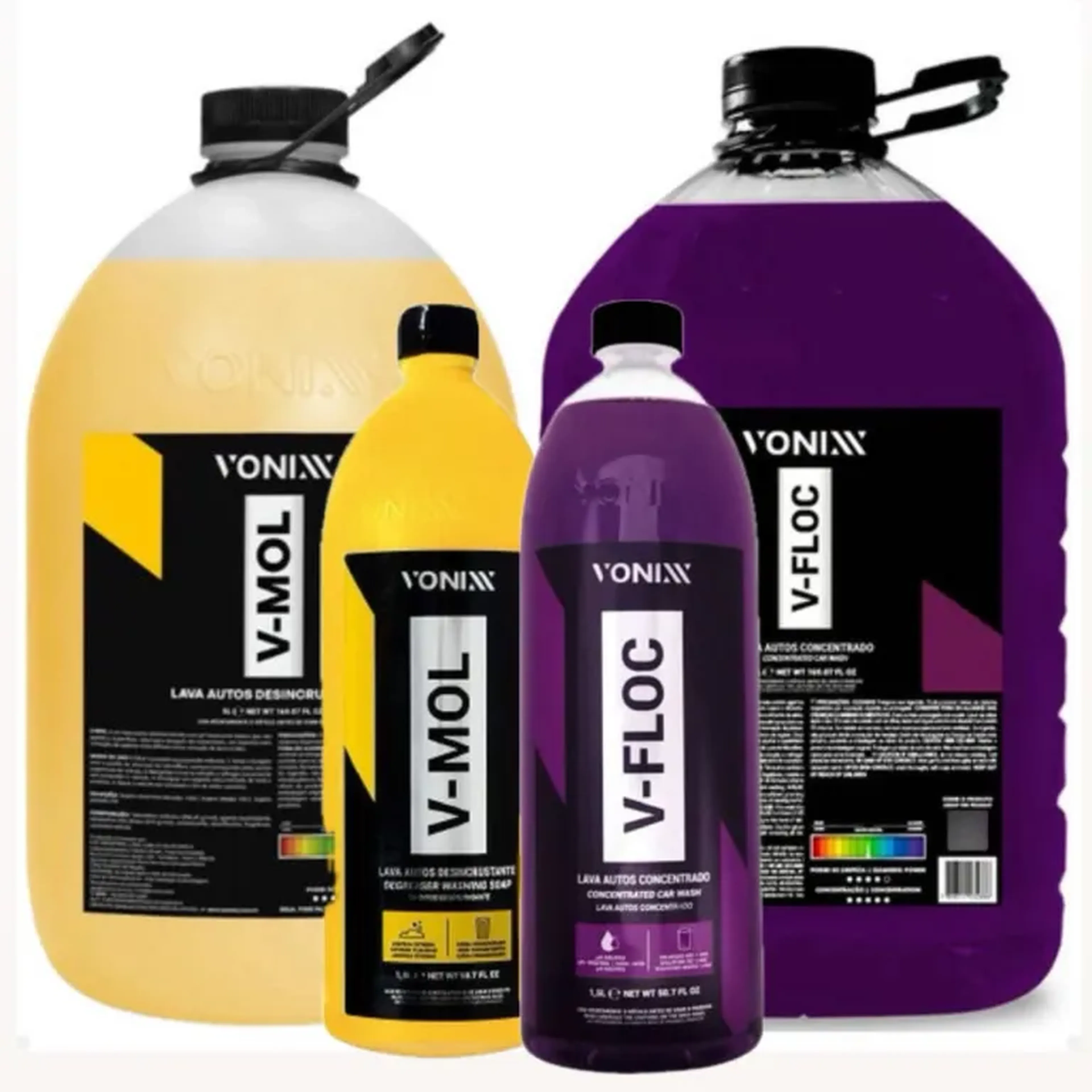 Kit Lavagem E Pré Lavagem Vonixx 5 Litros V-floc V-mol imagem