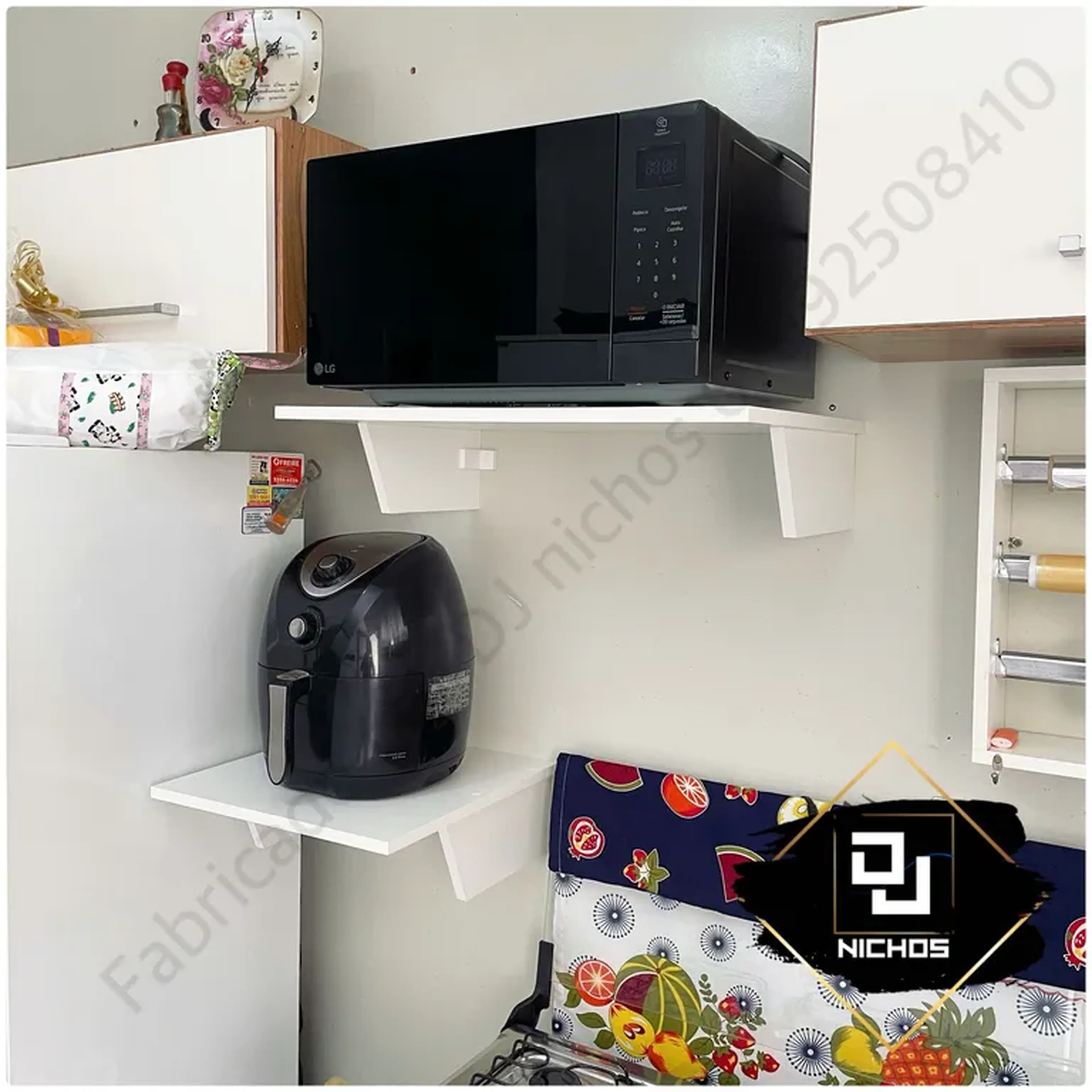 kit suporte para microondas e airfryer imagem