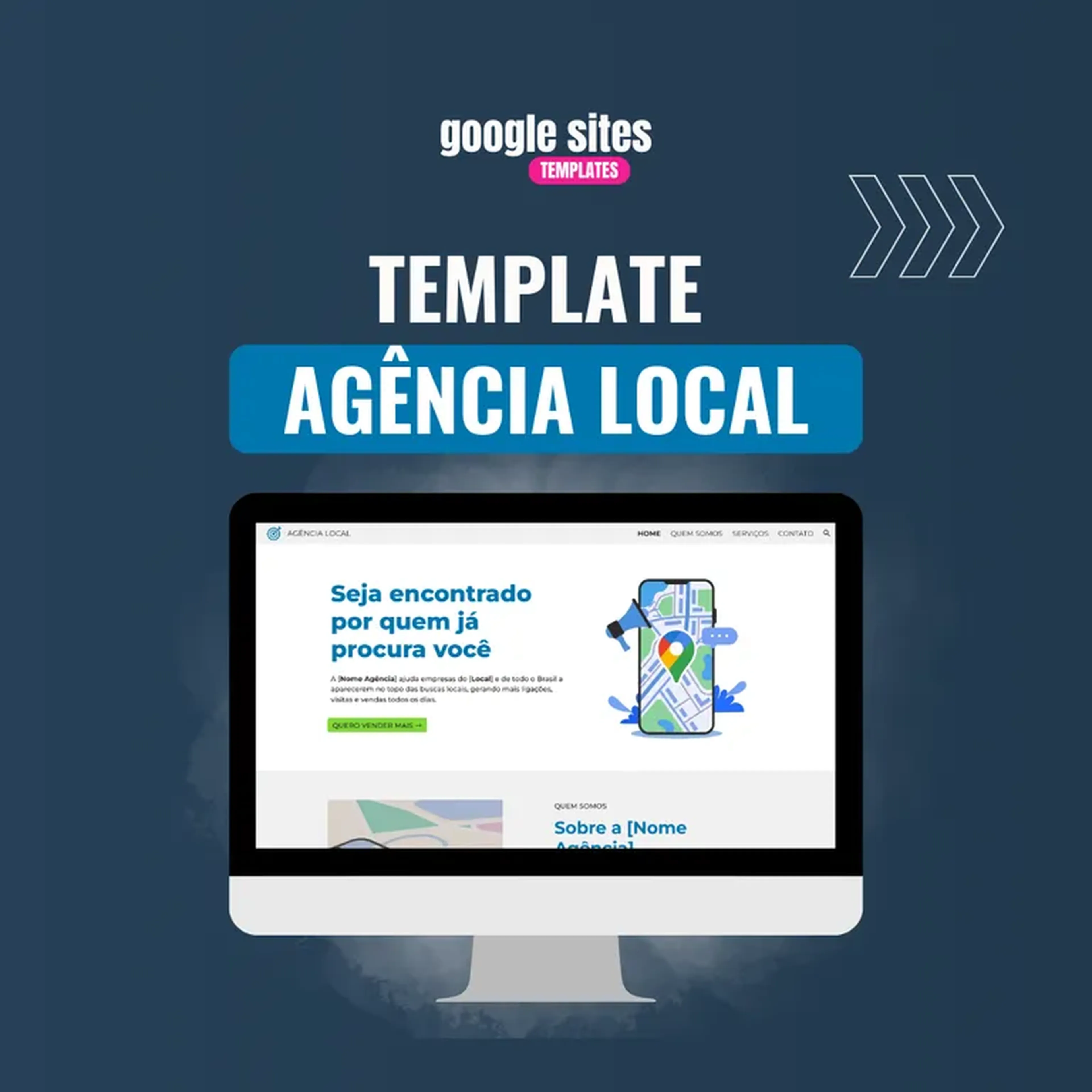 Template AGÊNCIA LOCAL Google Sites imagem