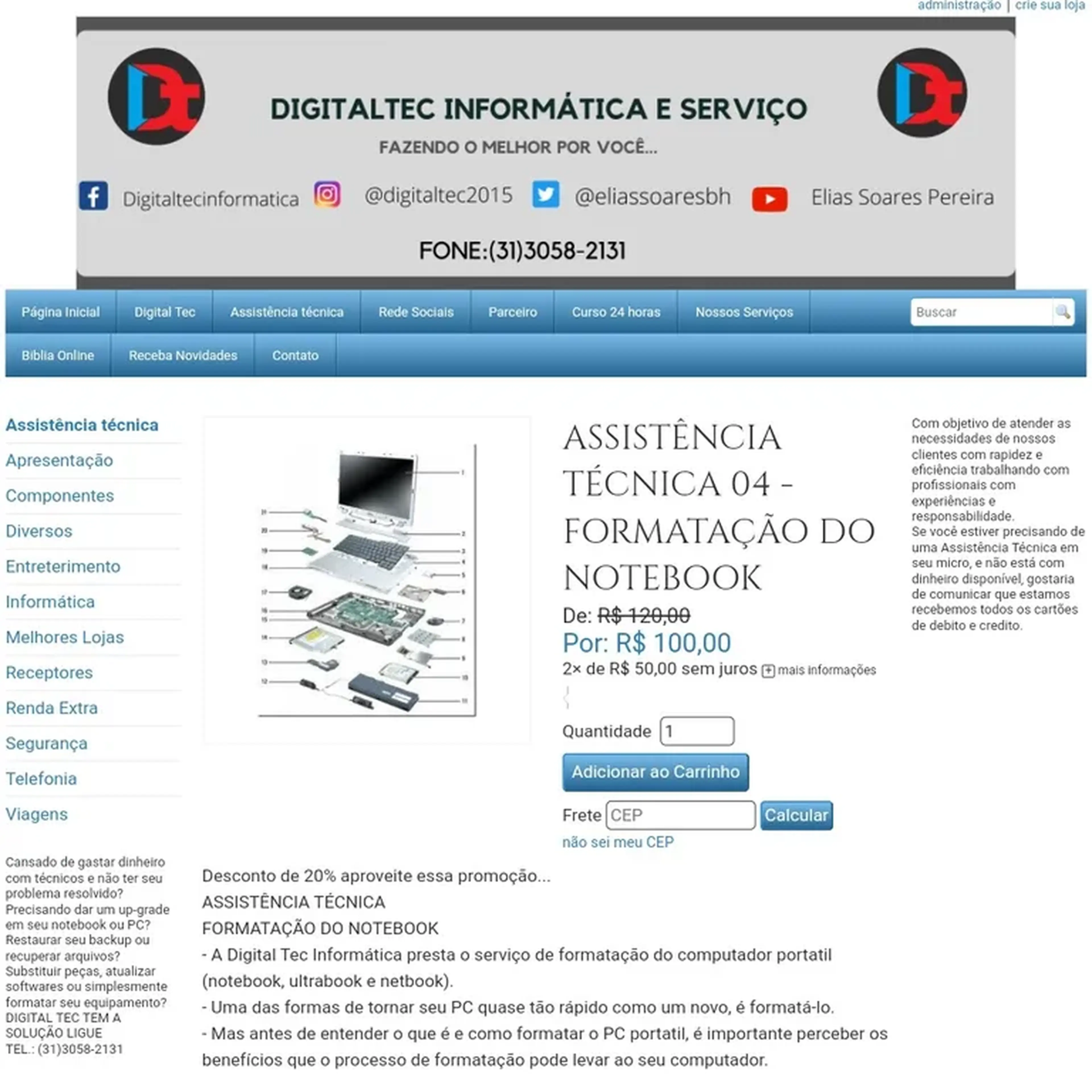 Formatação notebook imagem