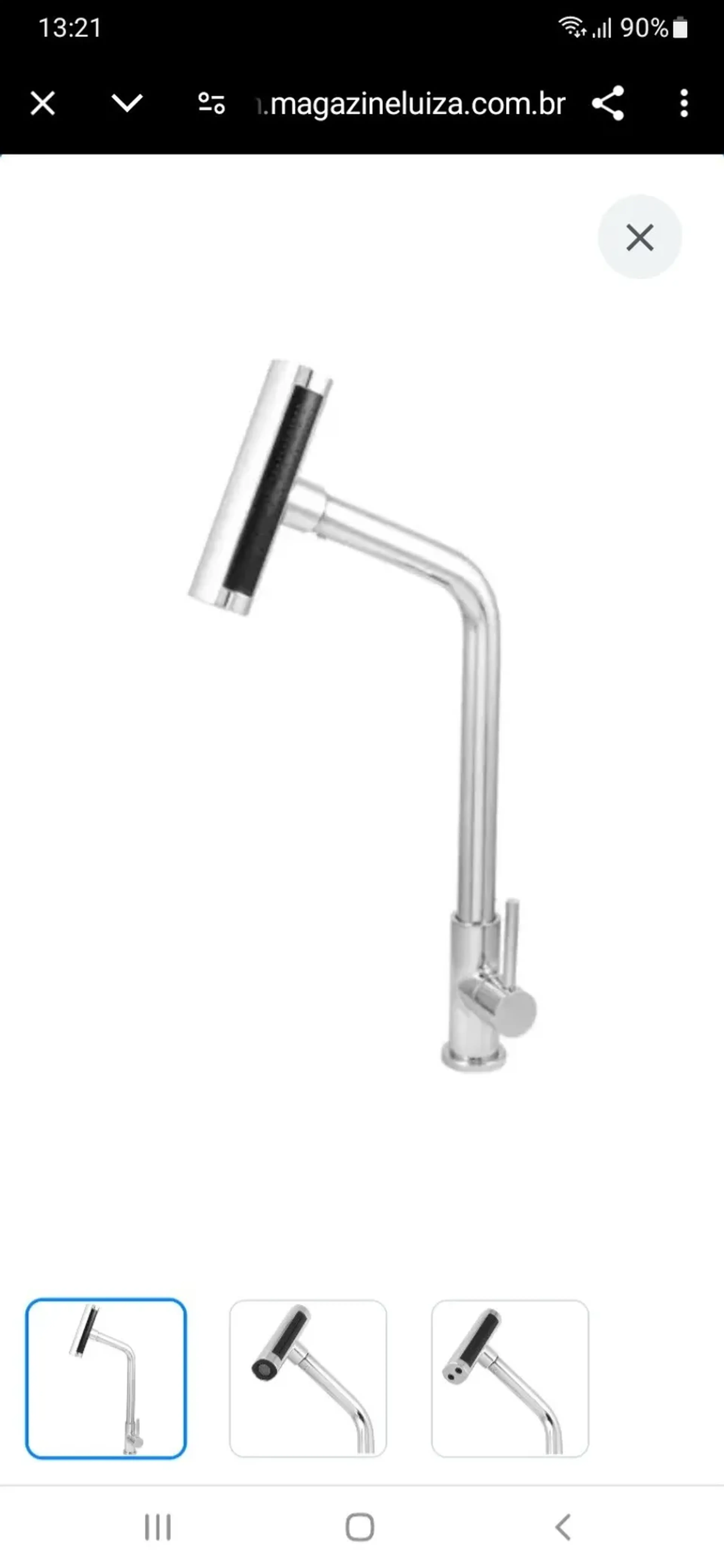 Torneira de bancada 4 tipos de jatos linha Steel stoc imagem