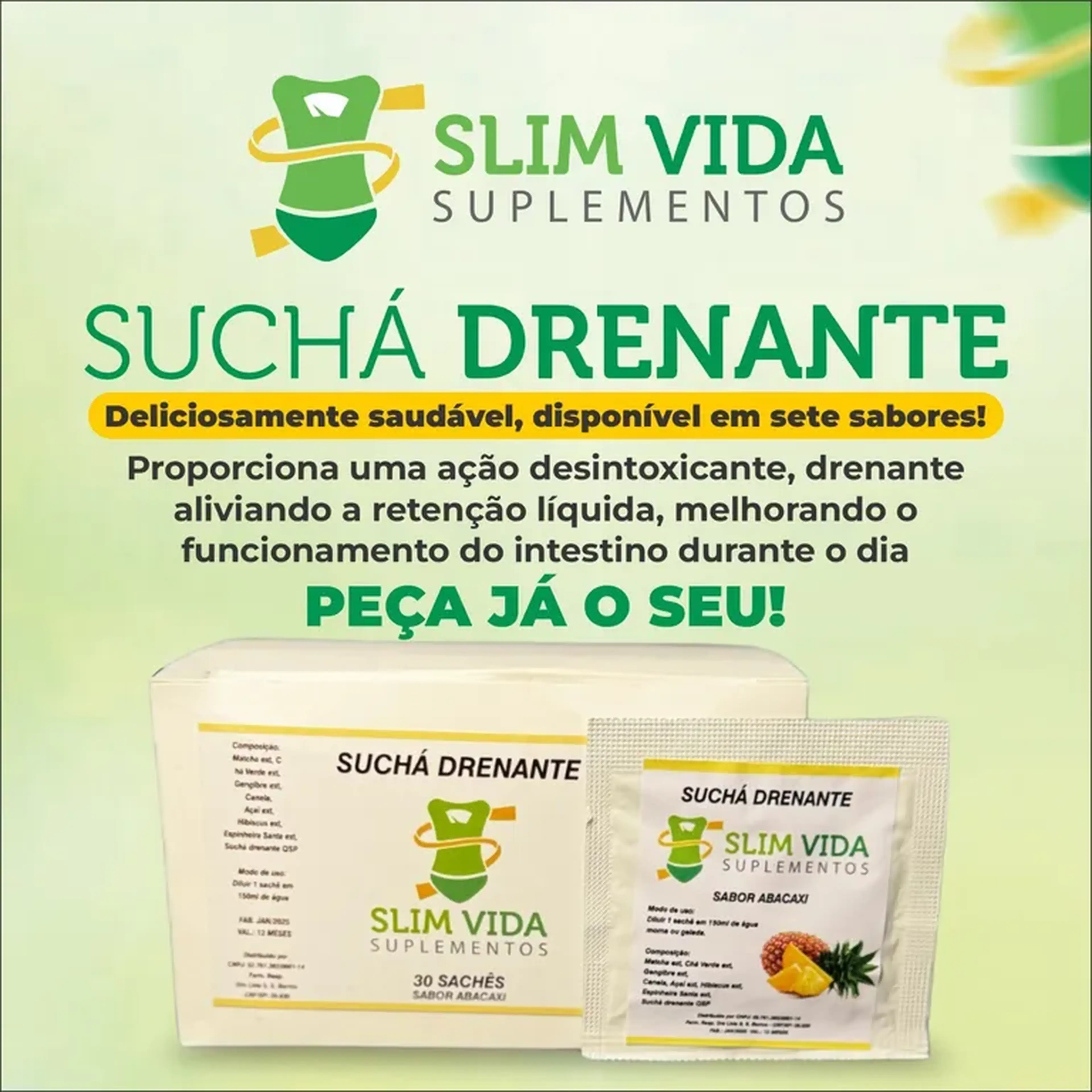 Caixa com 30 Suchá Drenante *Frete Incluso* imagem