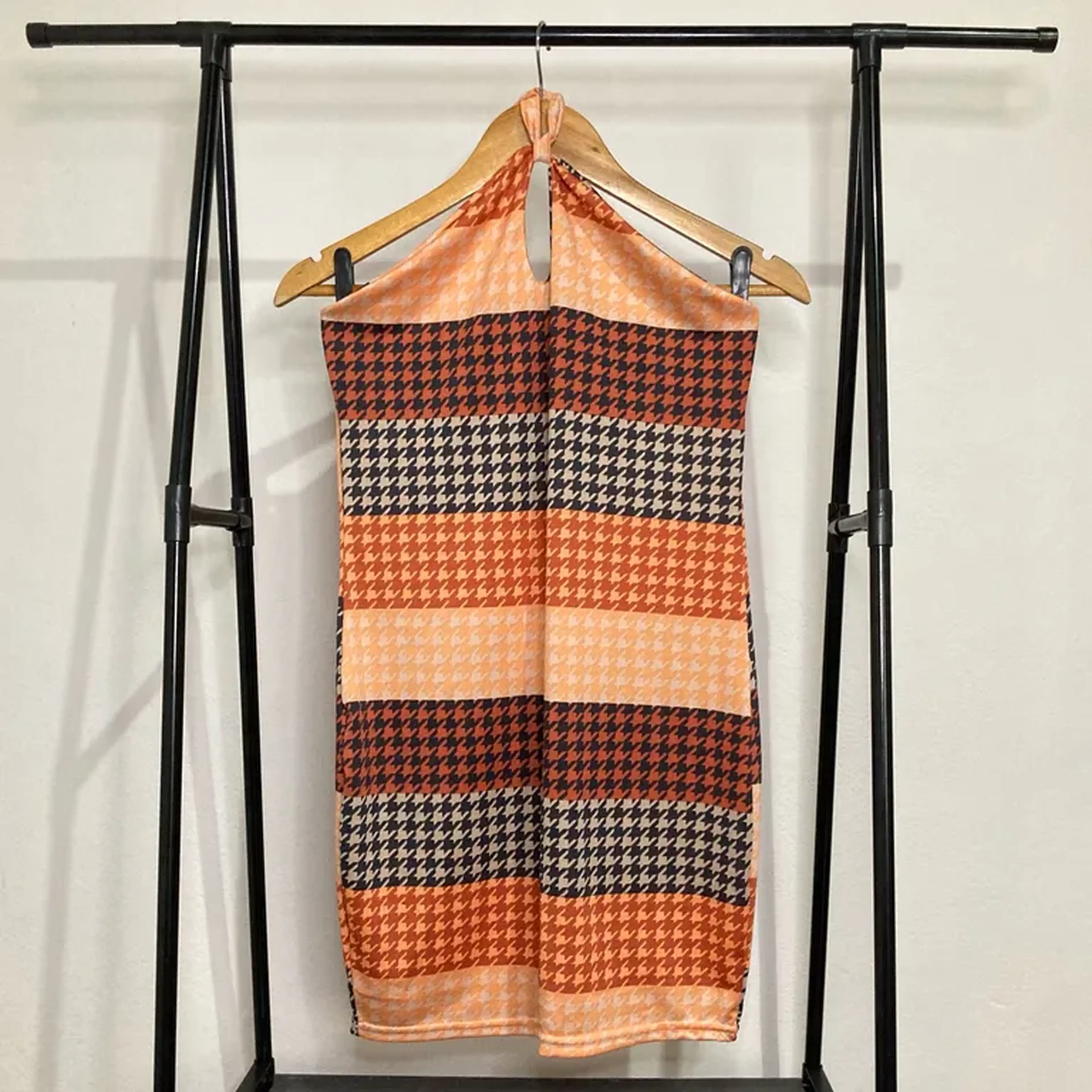 Vestido estampado pied poule ✨ imagem