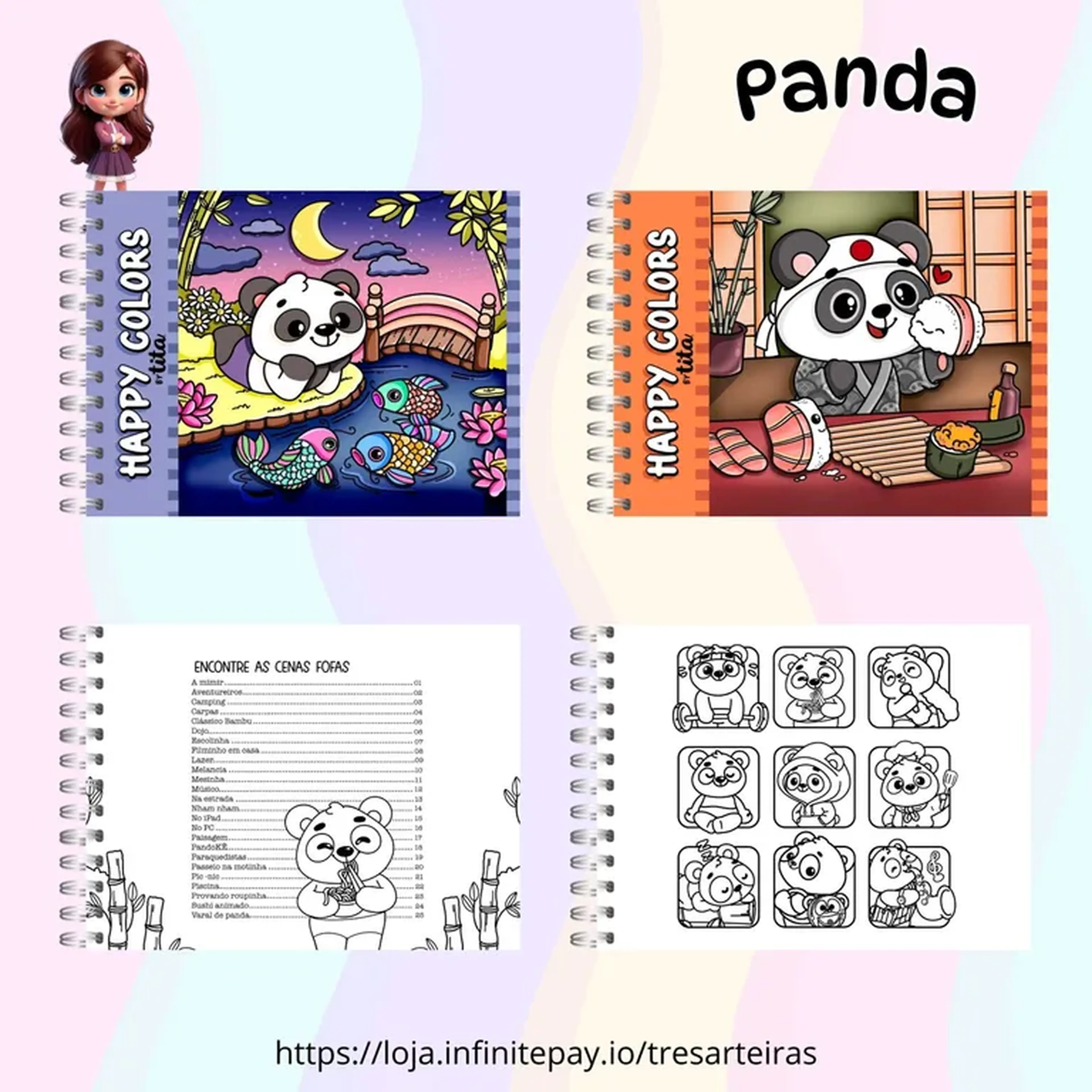 Panda Livro de Colorir by Tita imagem