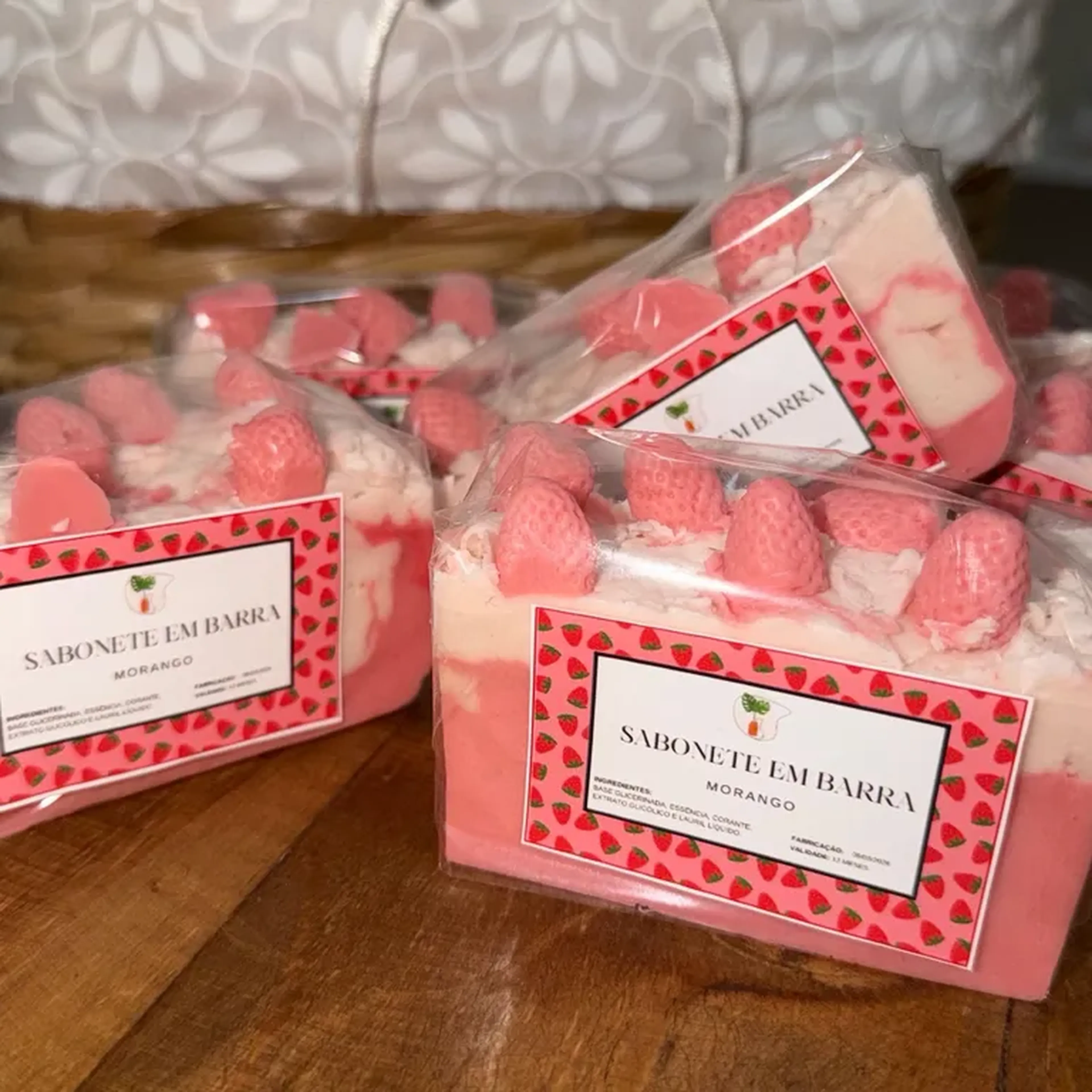 sabonete em barra - Morango imagem