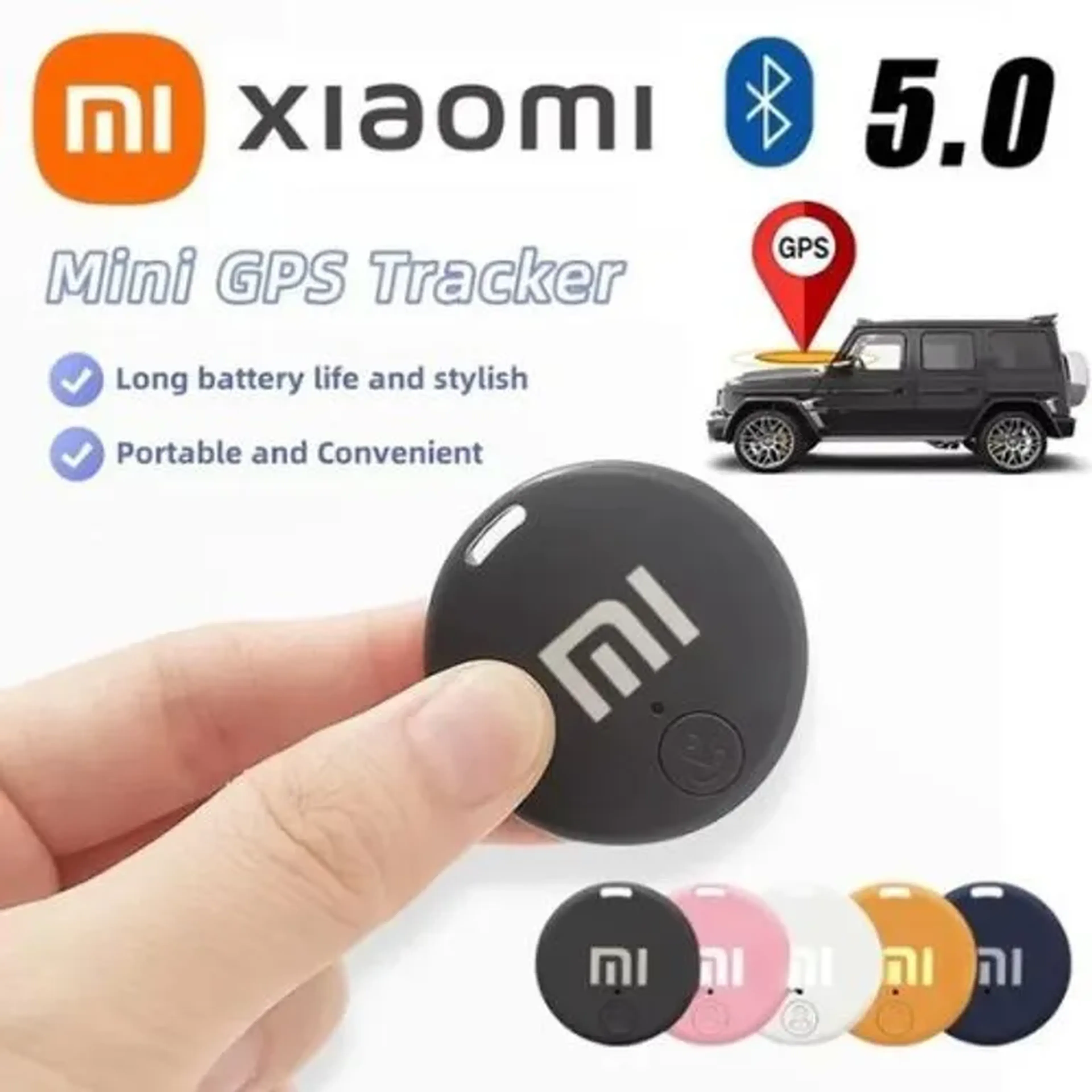 Mini Rastreador GPS Xiaomi 2025 – Bluetooth 5.0, Anti-Perda, Loc imagem