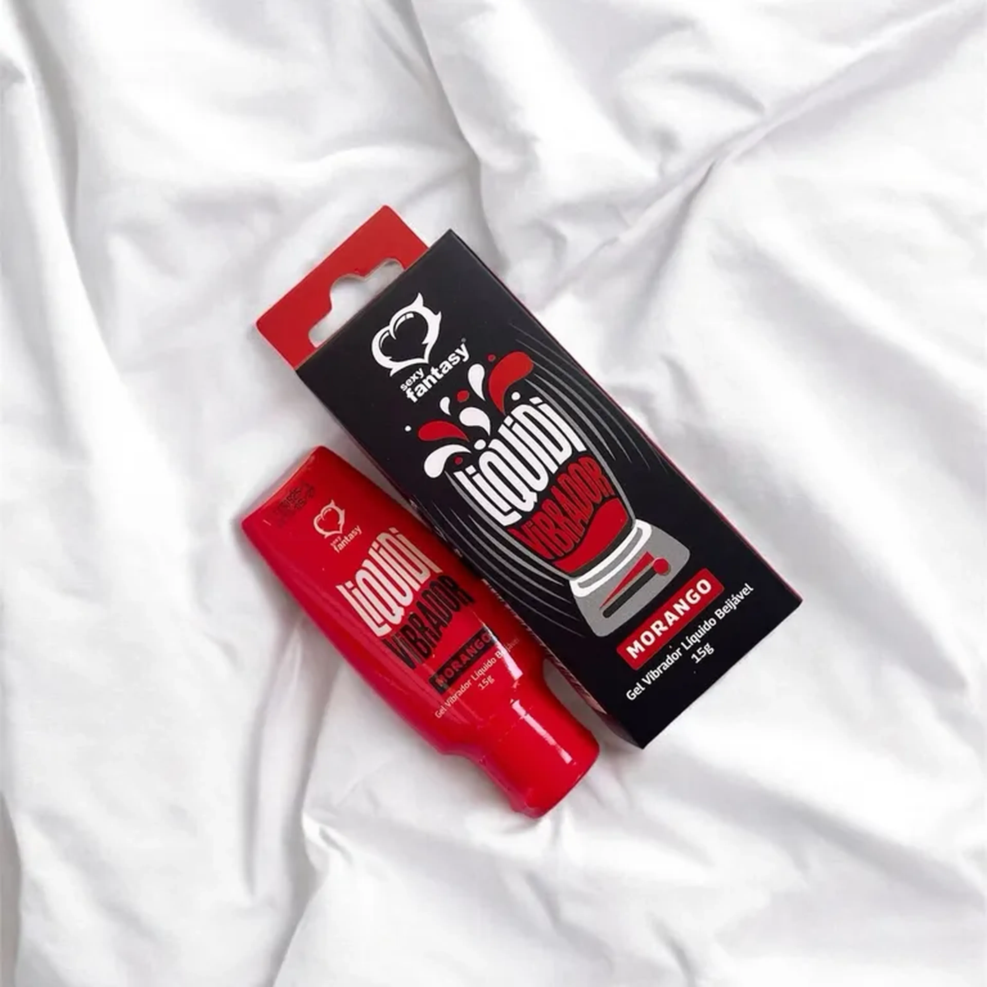 VIBRADOR LÍQUIDO LIQUIDI 15ML SEXY FANTASY MORANGO imagem