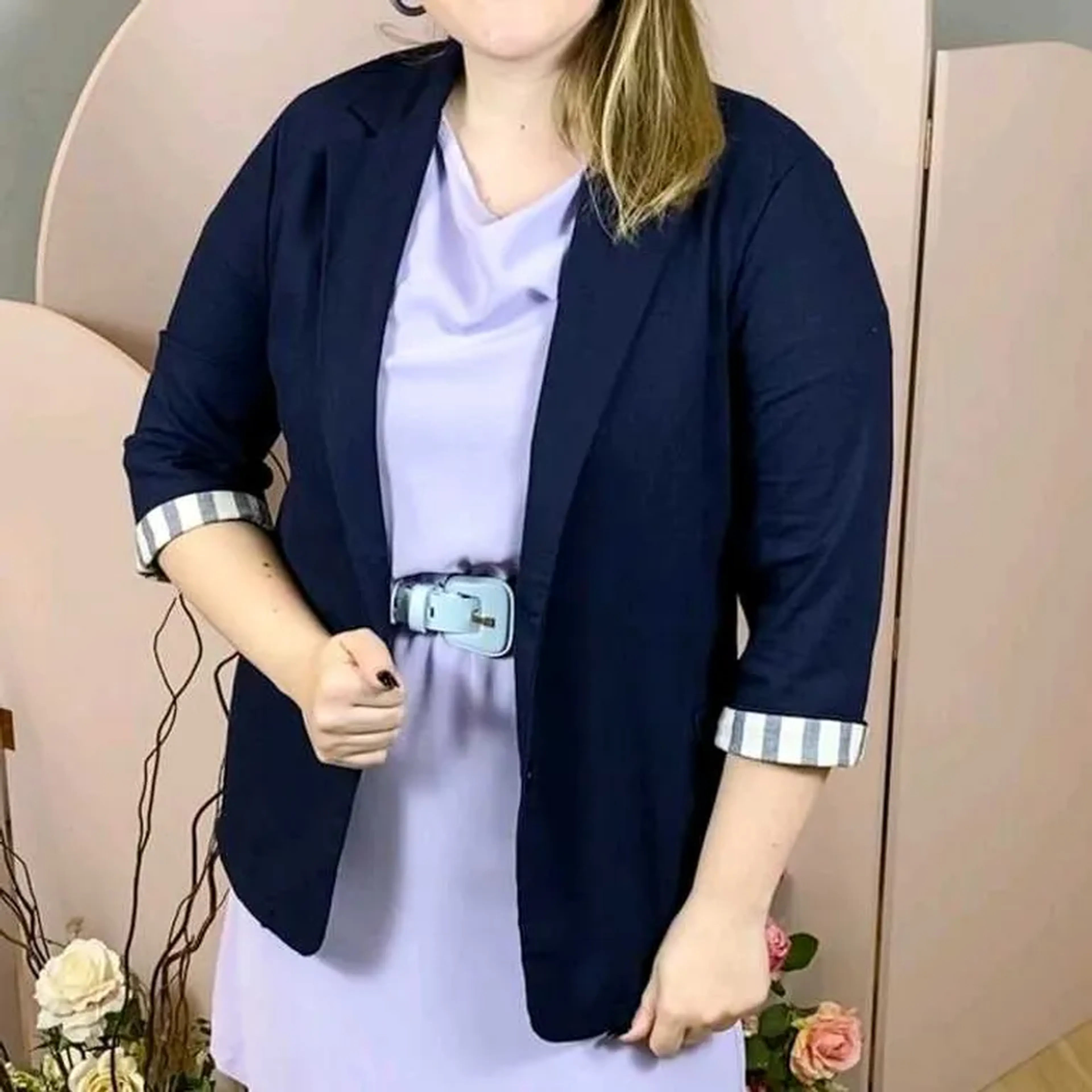 Blazer Linho Meia Manga imagem