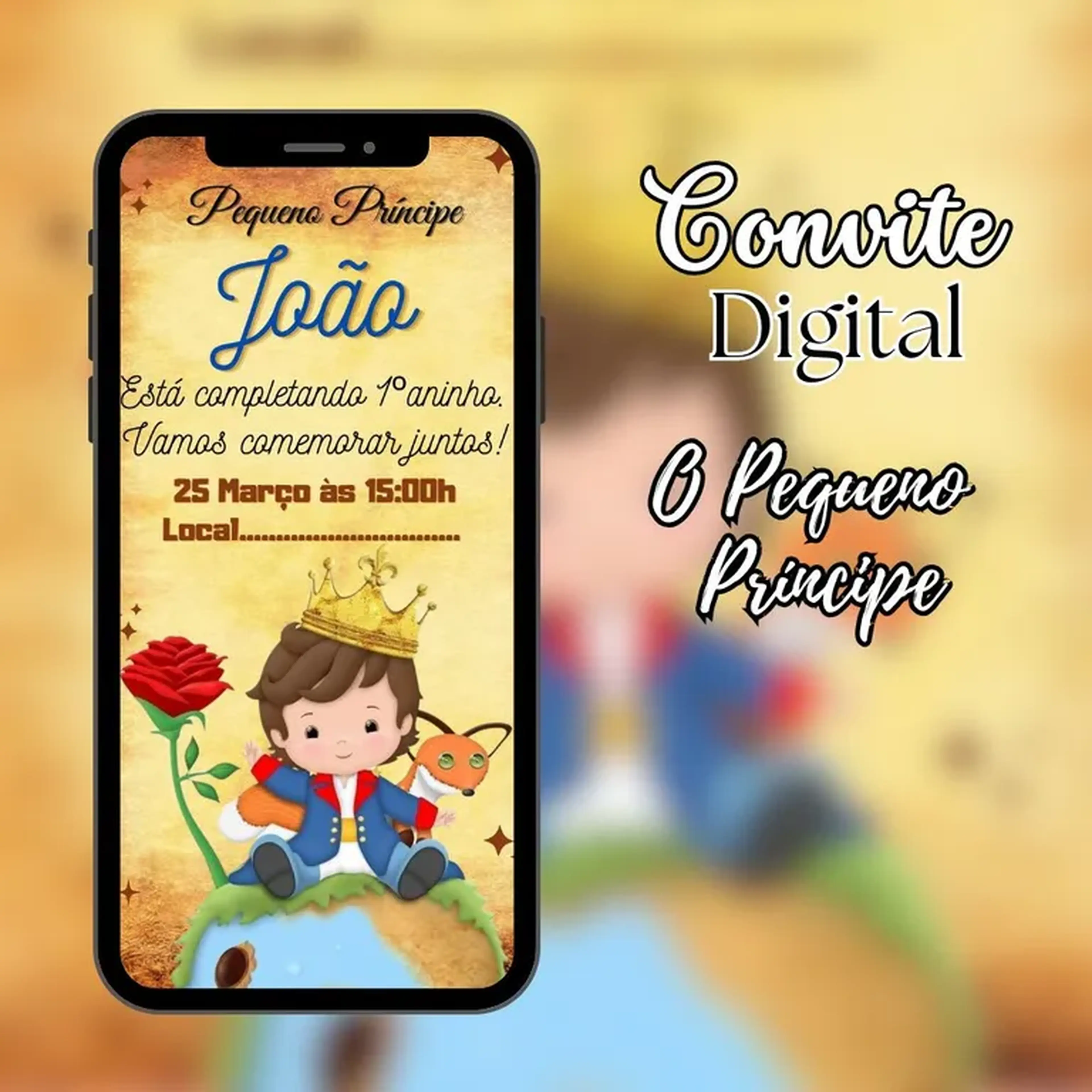 Convite Digital - O Pequeno Príncipe imagem