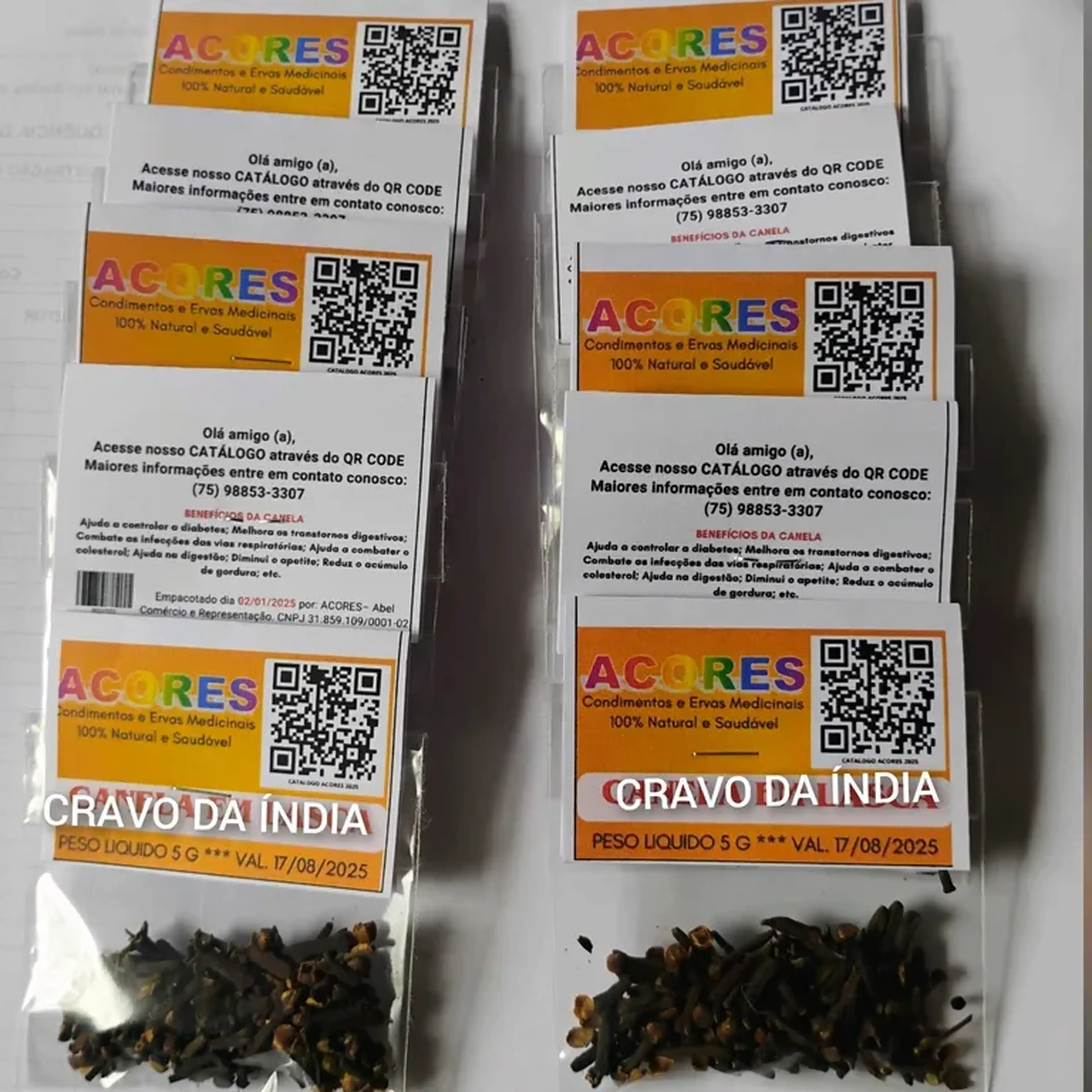 CRAVO DA ÍNDIA ACORES 5 gr kit com 10 unidades imagem