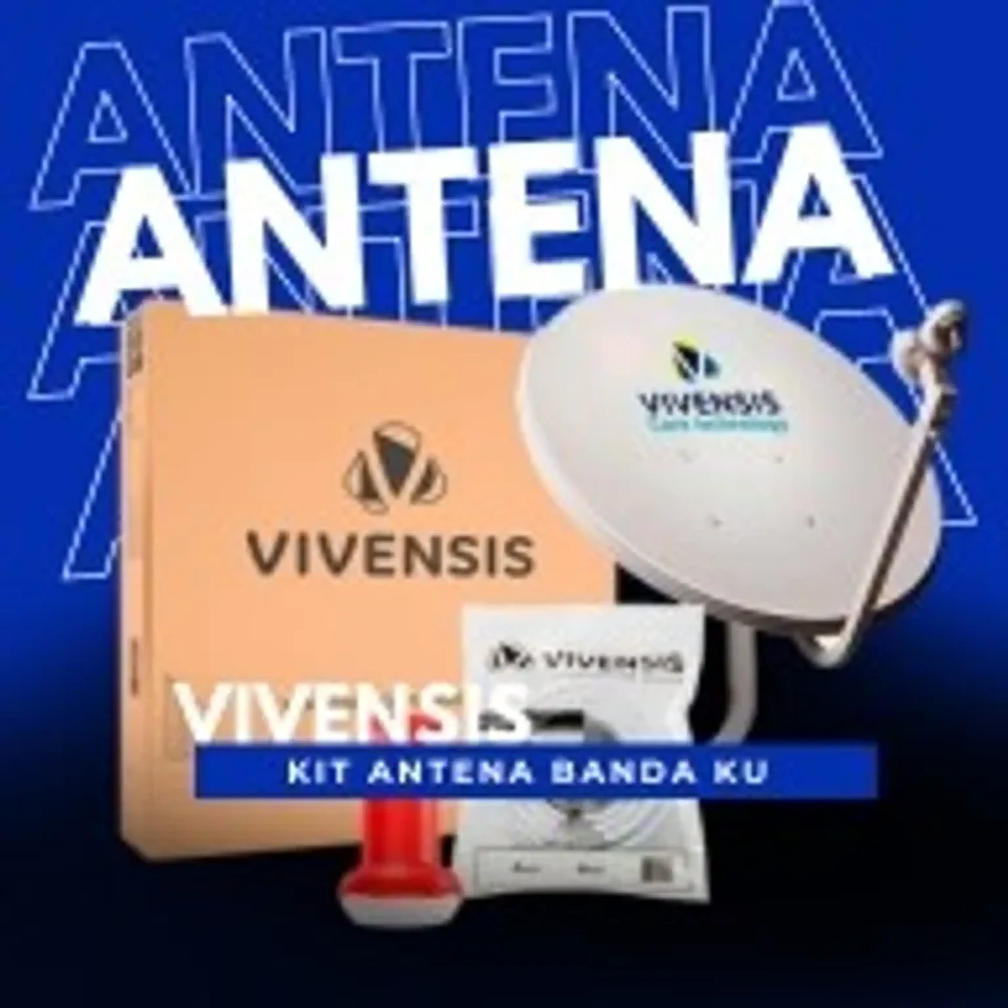 KIT ANTENA BANDA KU COMPLETA 15M FIO imagem