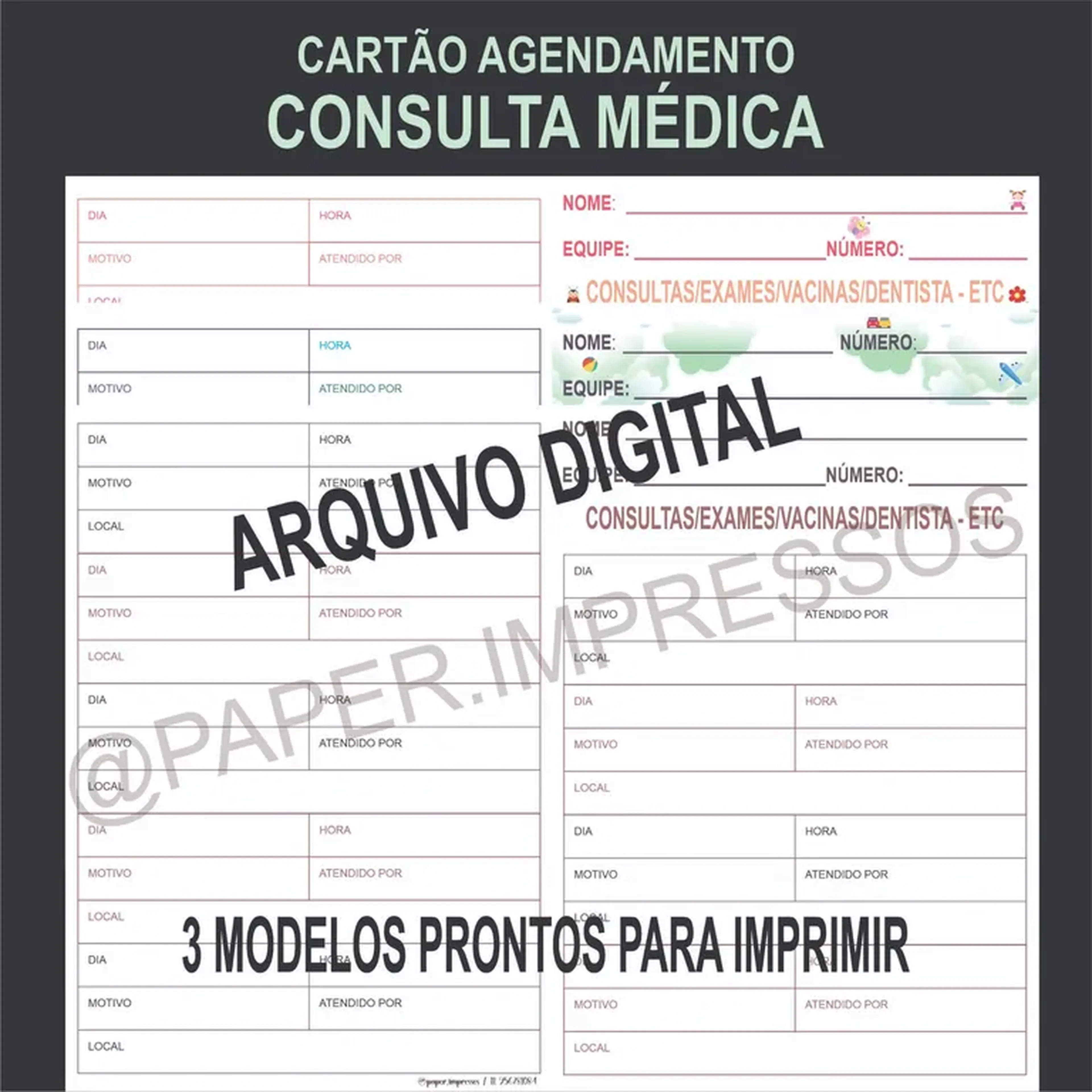 ARQUIVO DIGITAL CARTAO AGENDAMENTO CONSULTA MEDICA imagem