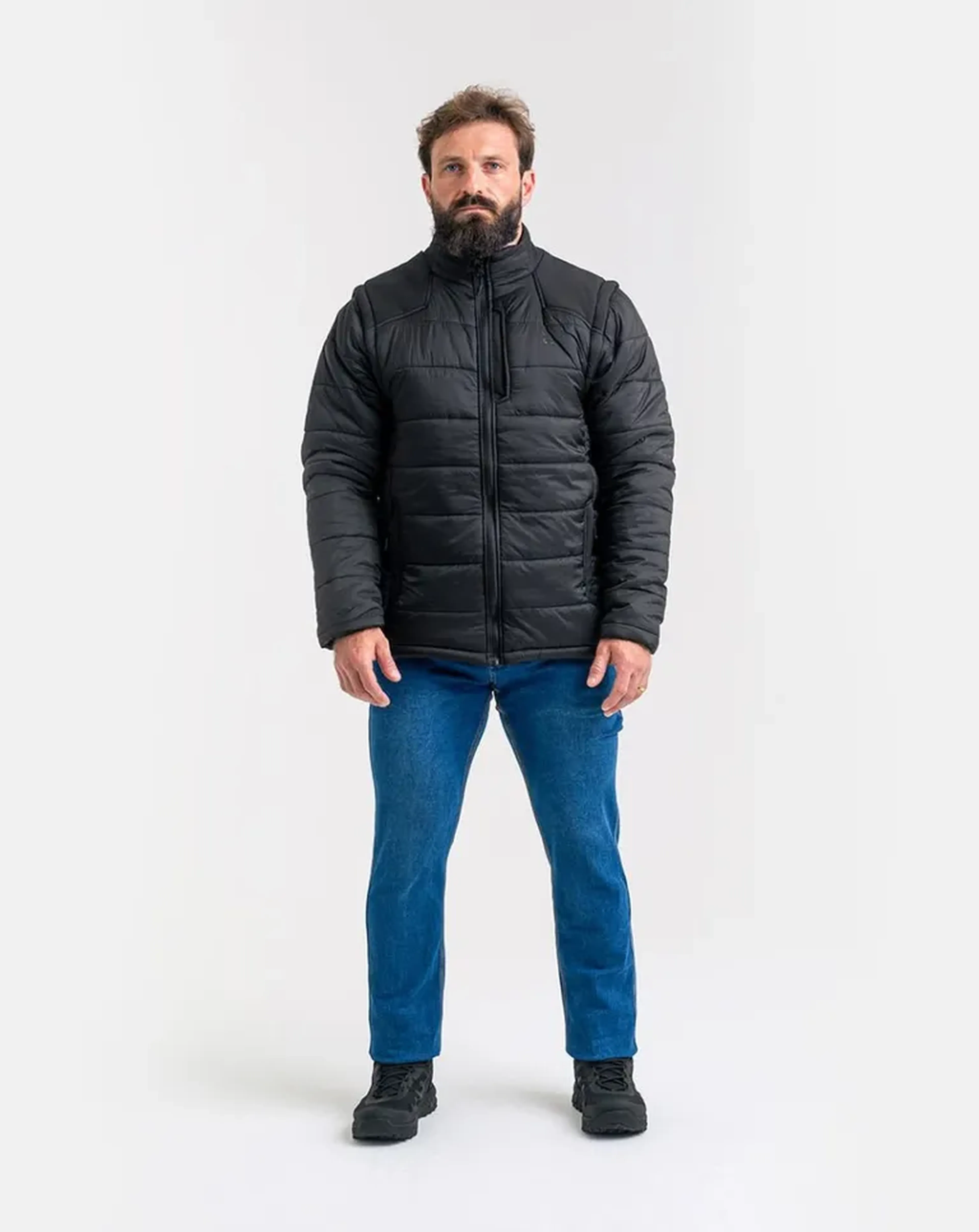 JAQUETA INVICTUS PUFFER WARM PRETA imagem