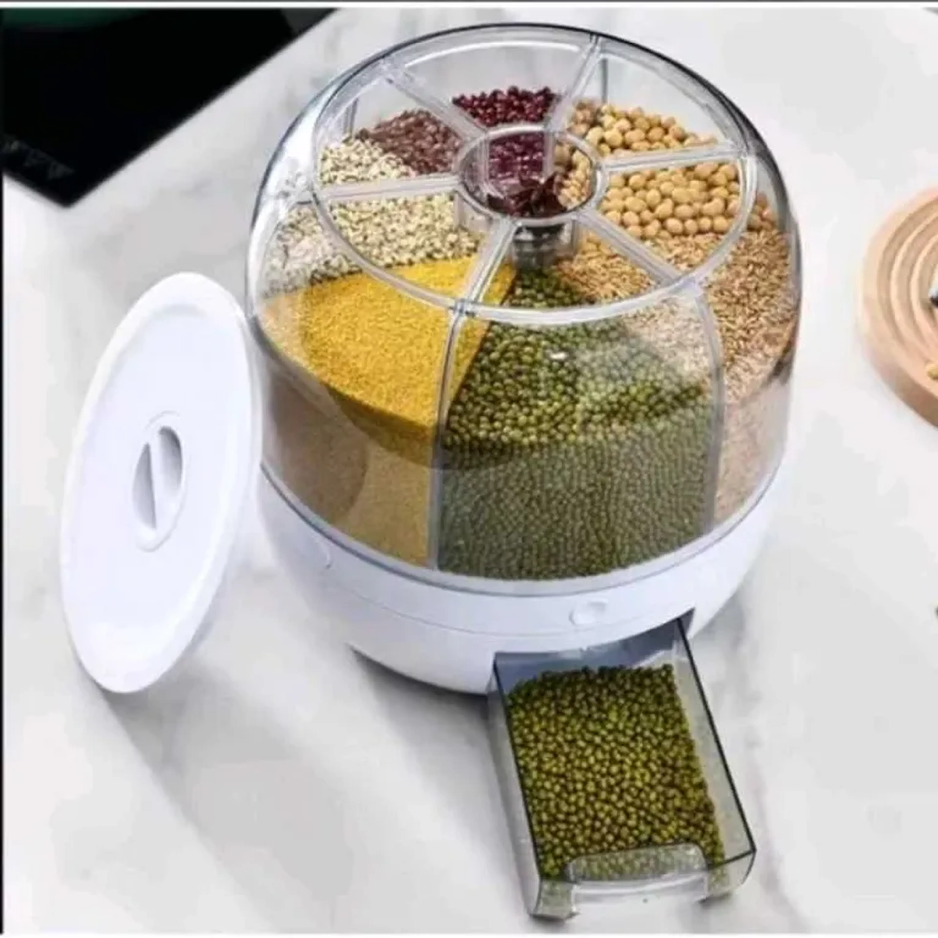 DISPENSER DE GRÃOS 360° 6 COMPARTIMENTOS imagem