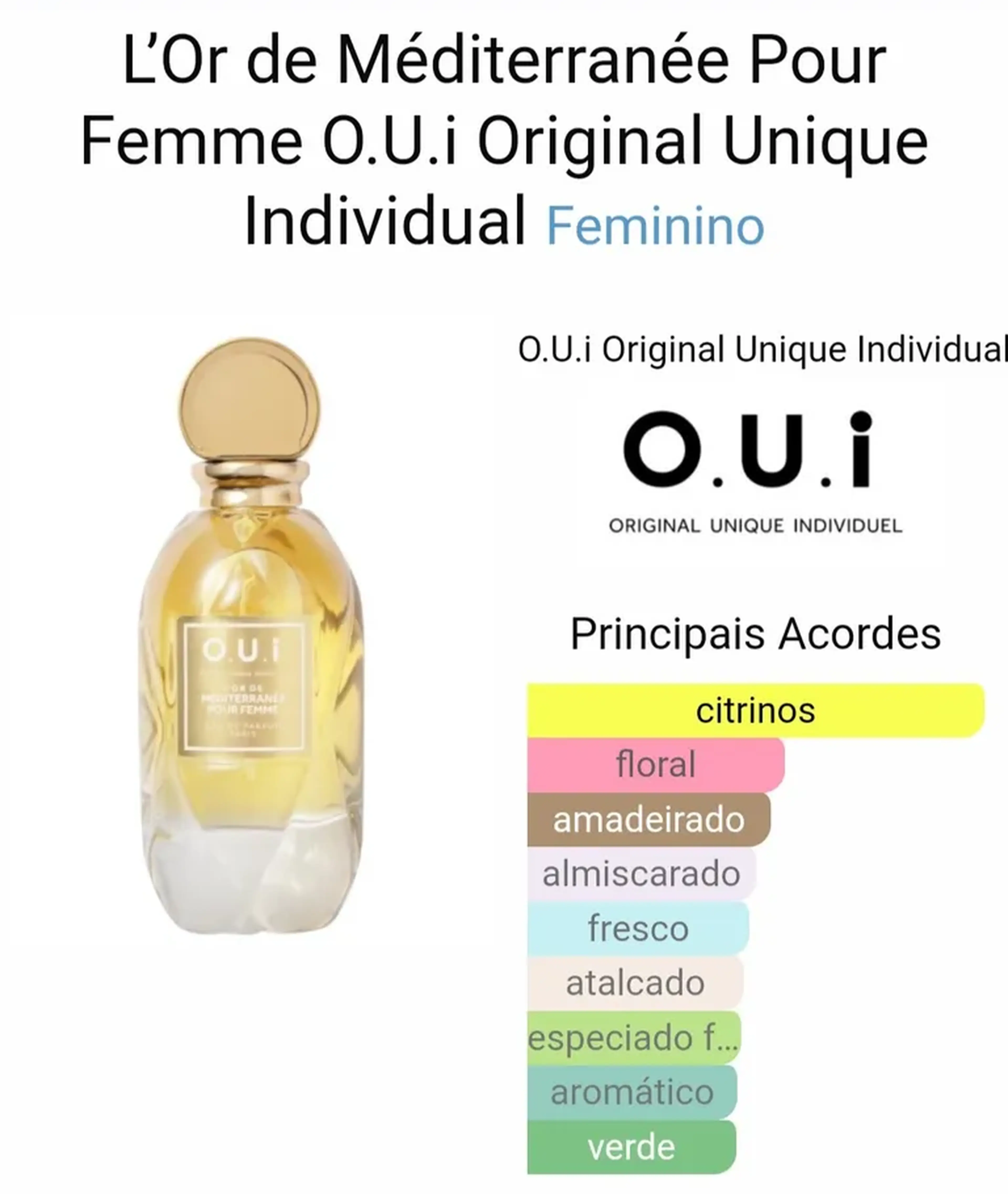 L'OR DE MEDITERRANÉE POUR FEMME imagem