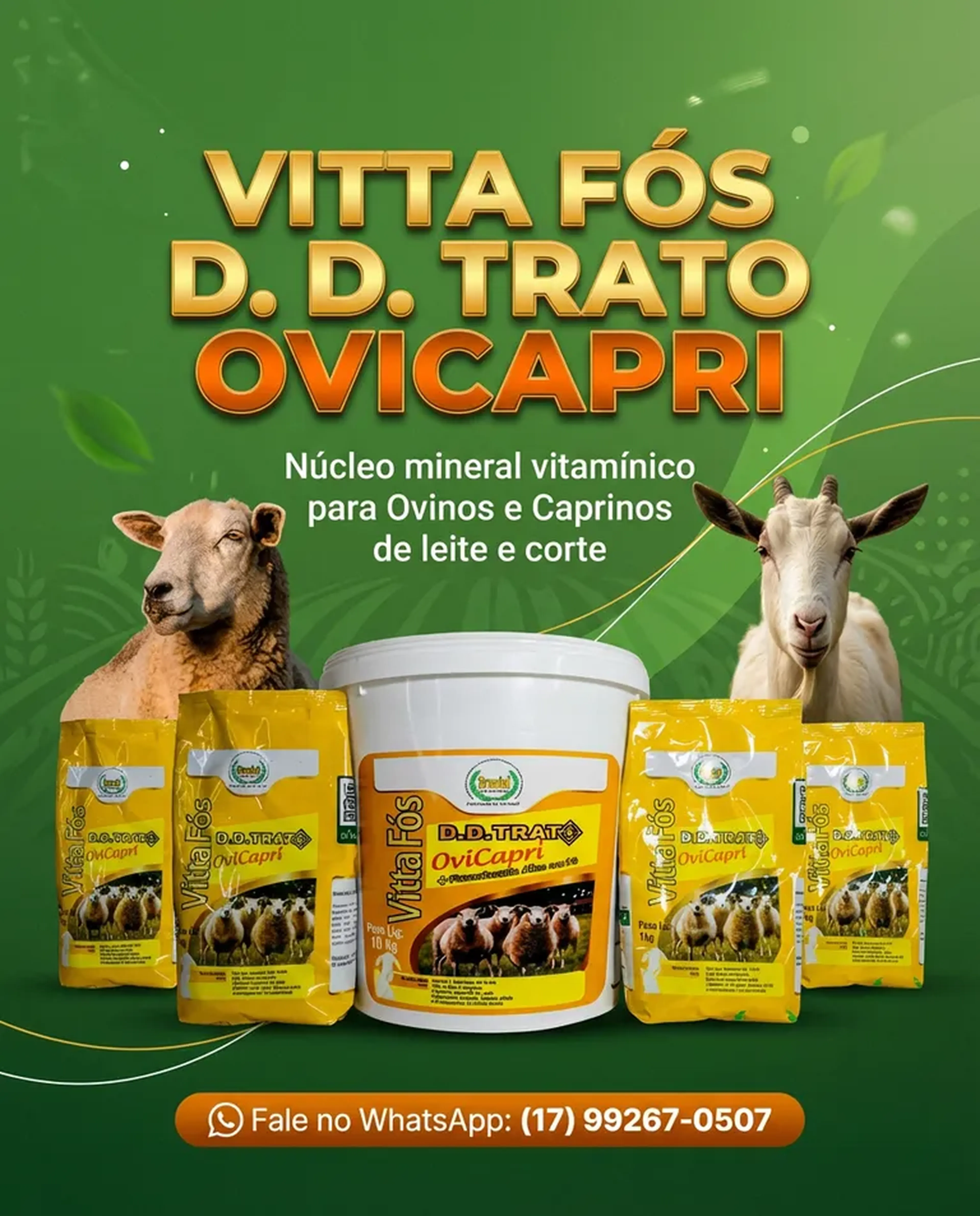 VITTA FÓS OVICAPRI, para Ovinos e Caprinos.10KG imagem