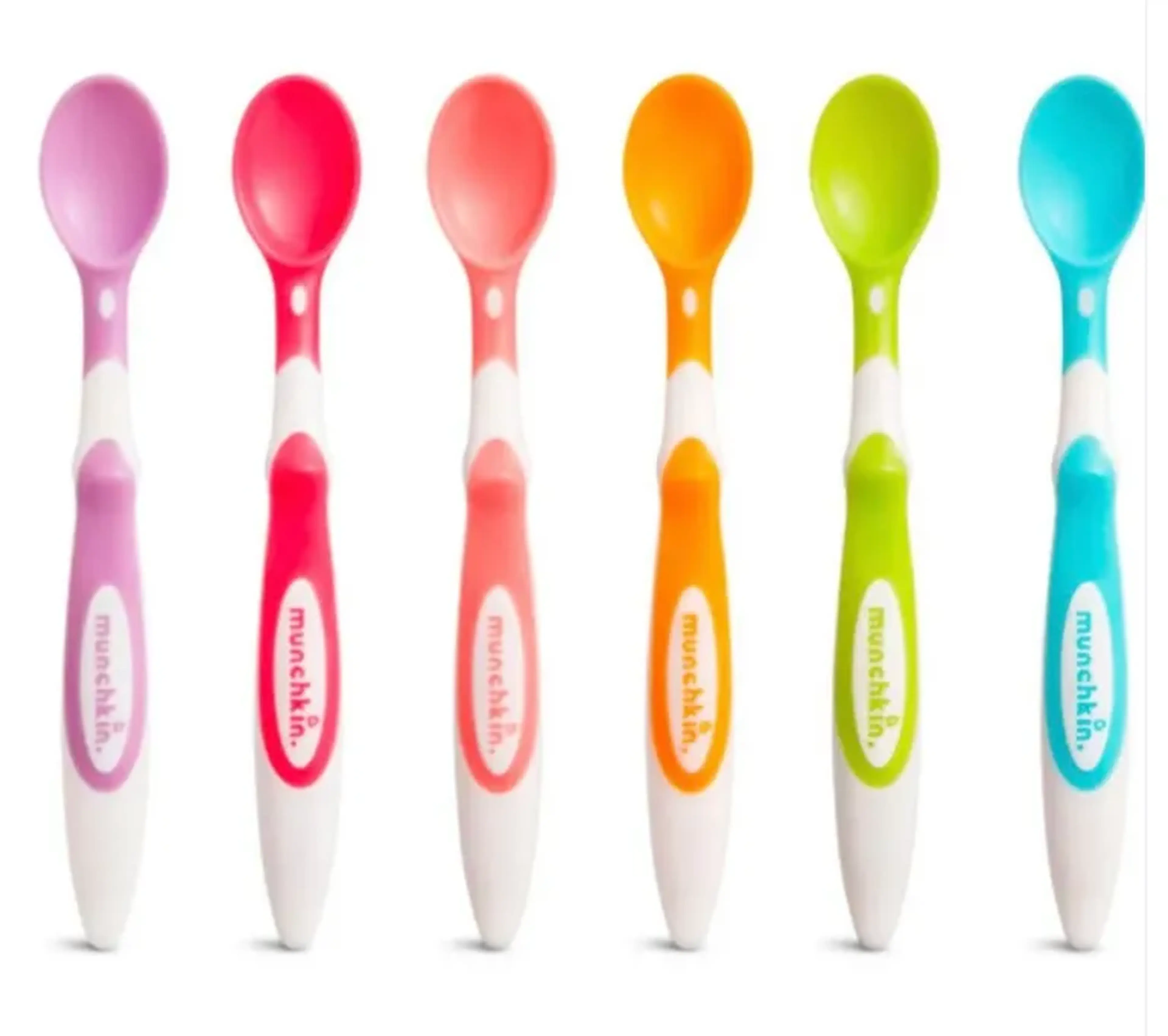 Kit 6 Colheres de Silicone Munchkin Coloridas imagem