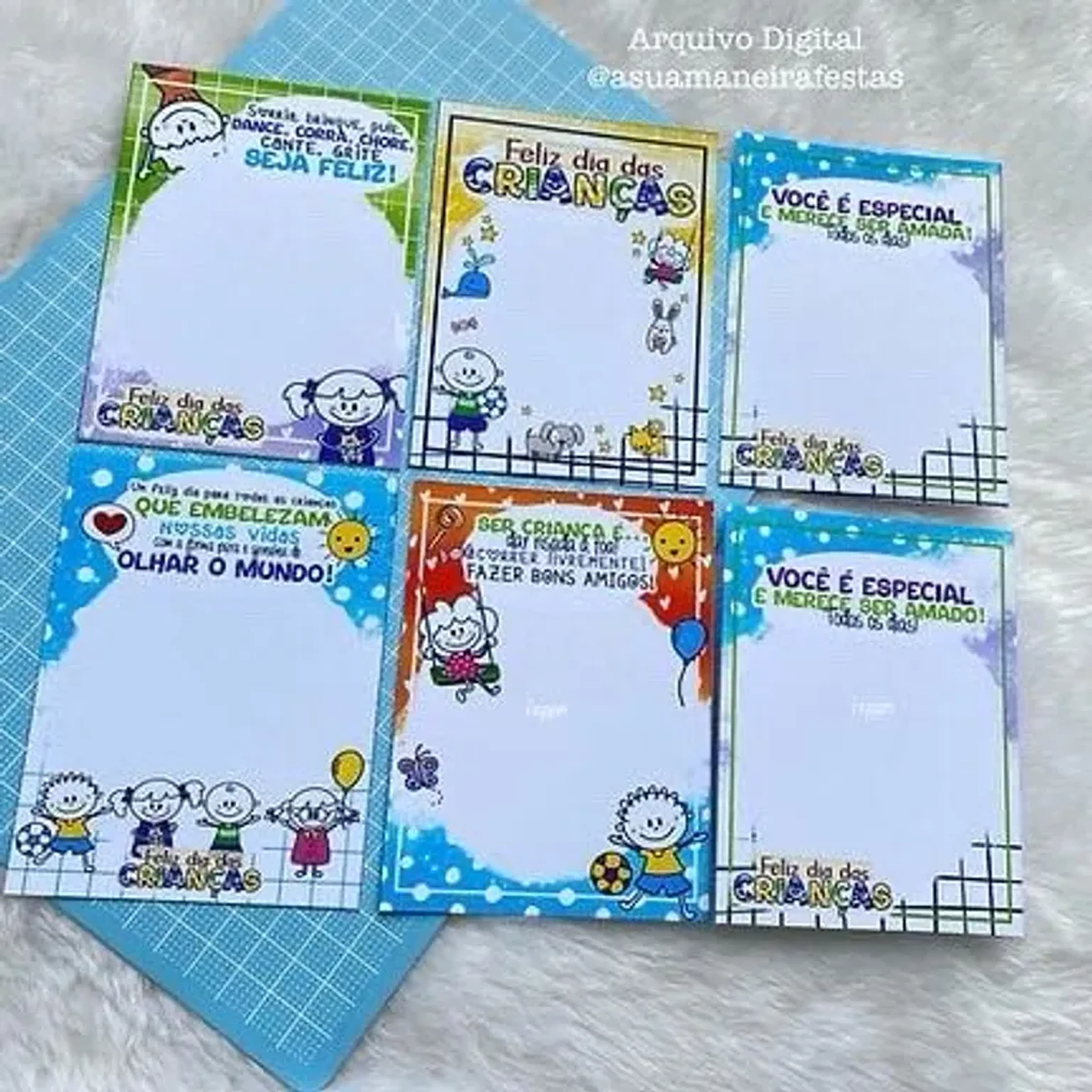 10 card 9x7 cm Dia das crianças imagem