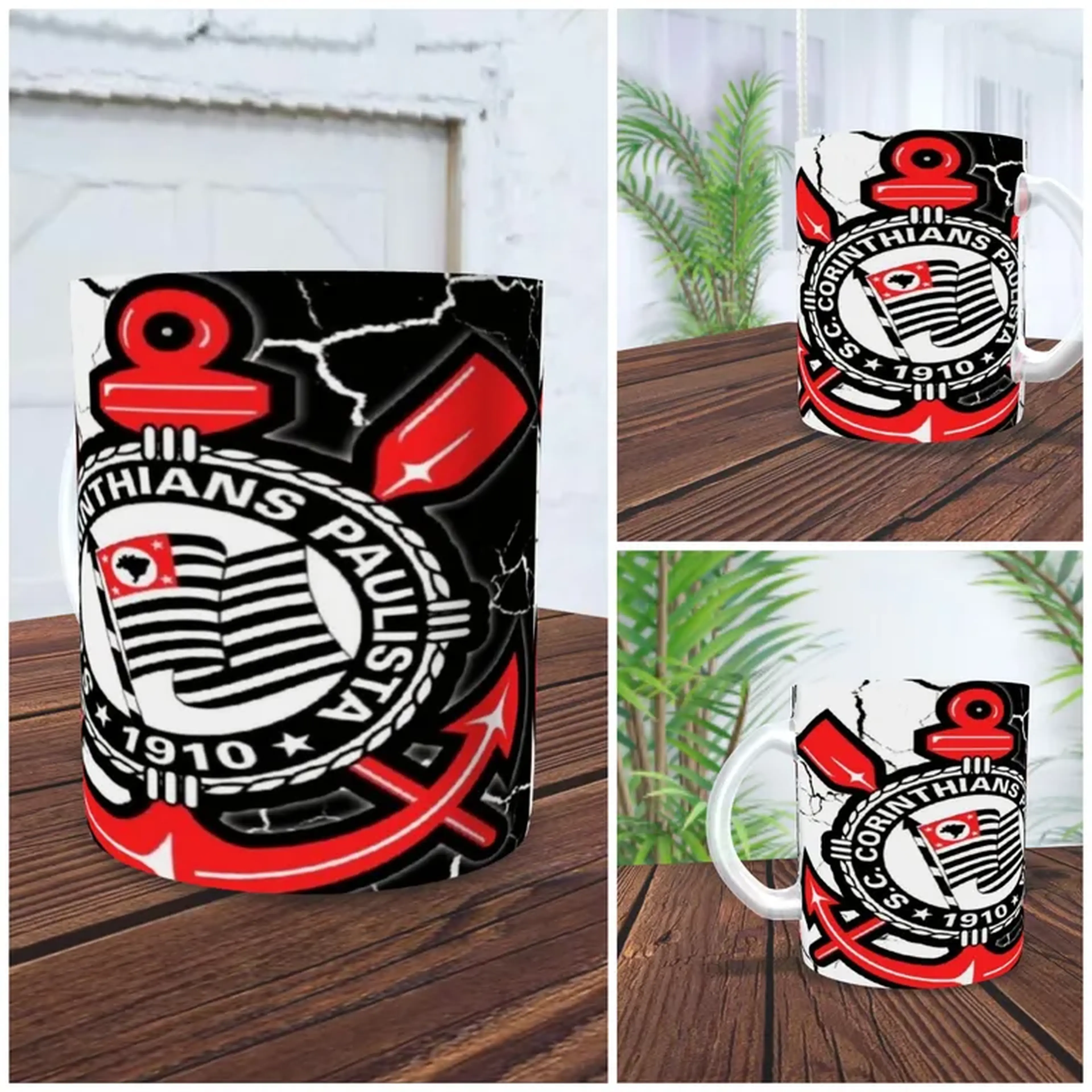 Caneca Chopp Corinthians 325ml Vidro + Caixa imagem