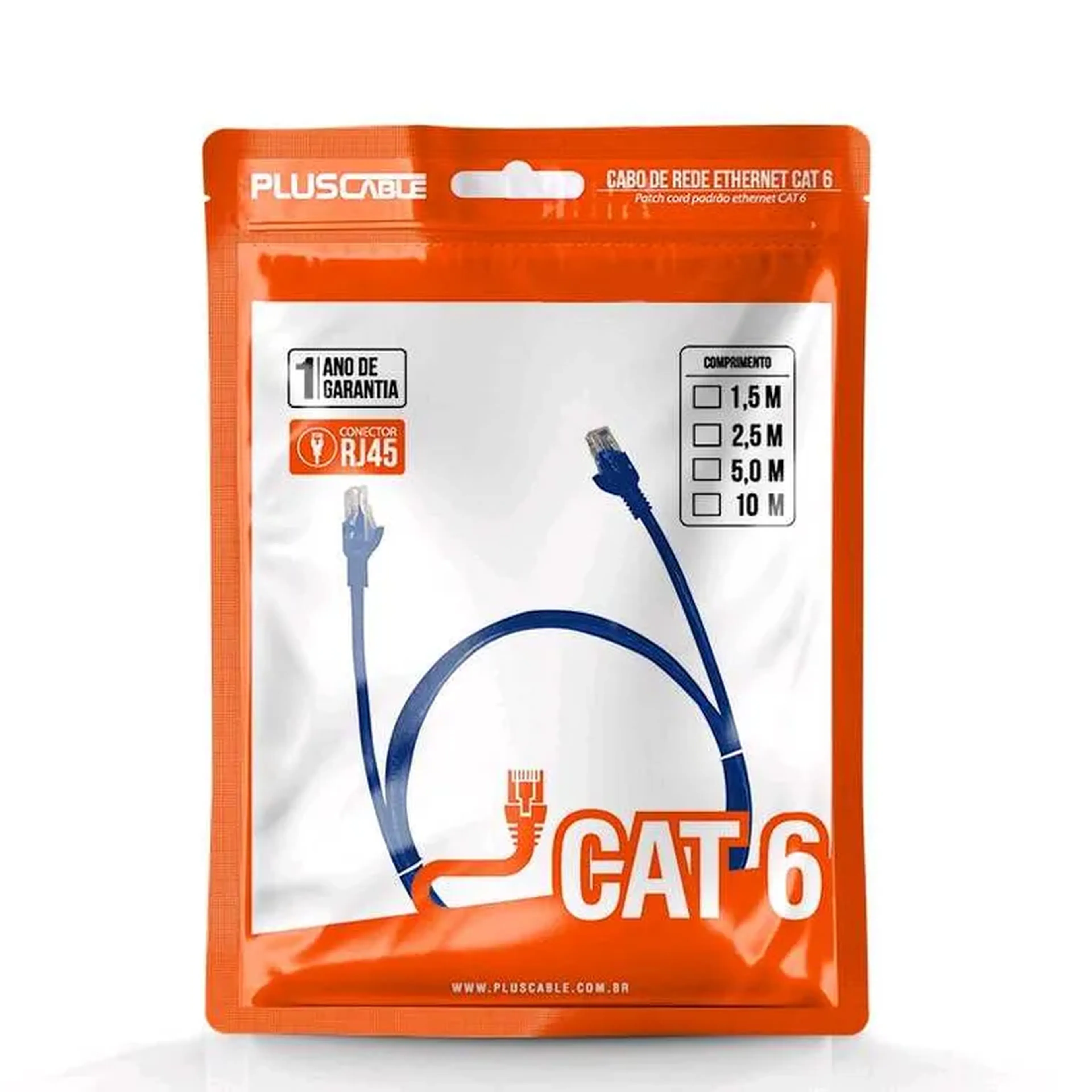 Cabo de Rede Cat.6 1.5M, Patch Cord PlusCable imagem