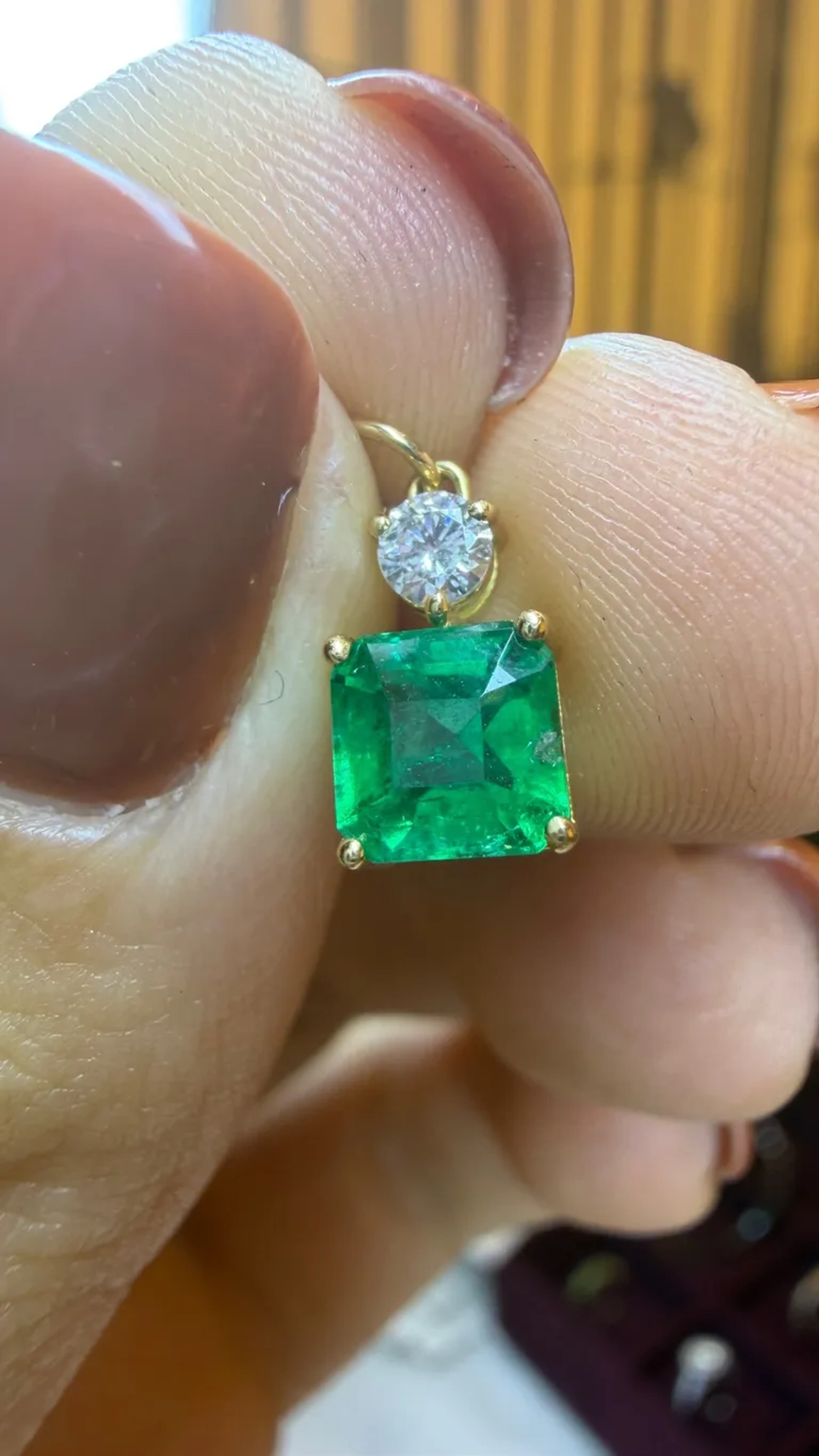 💎 ESMERALDA BRASILEIRA 1CT + DIAMANTE 10PTS 💎 imagem