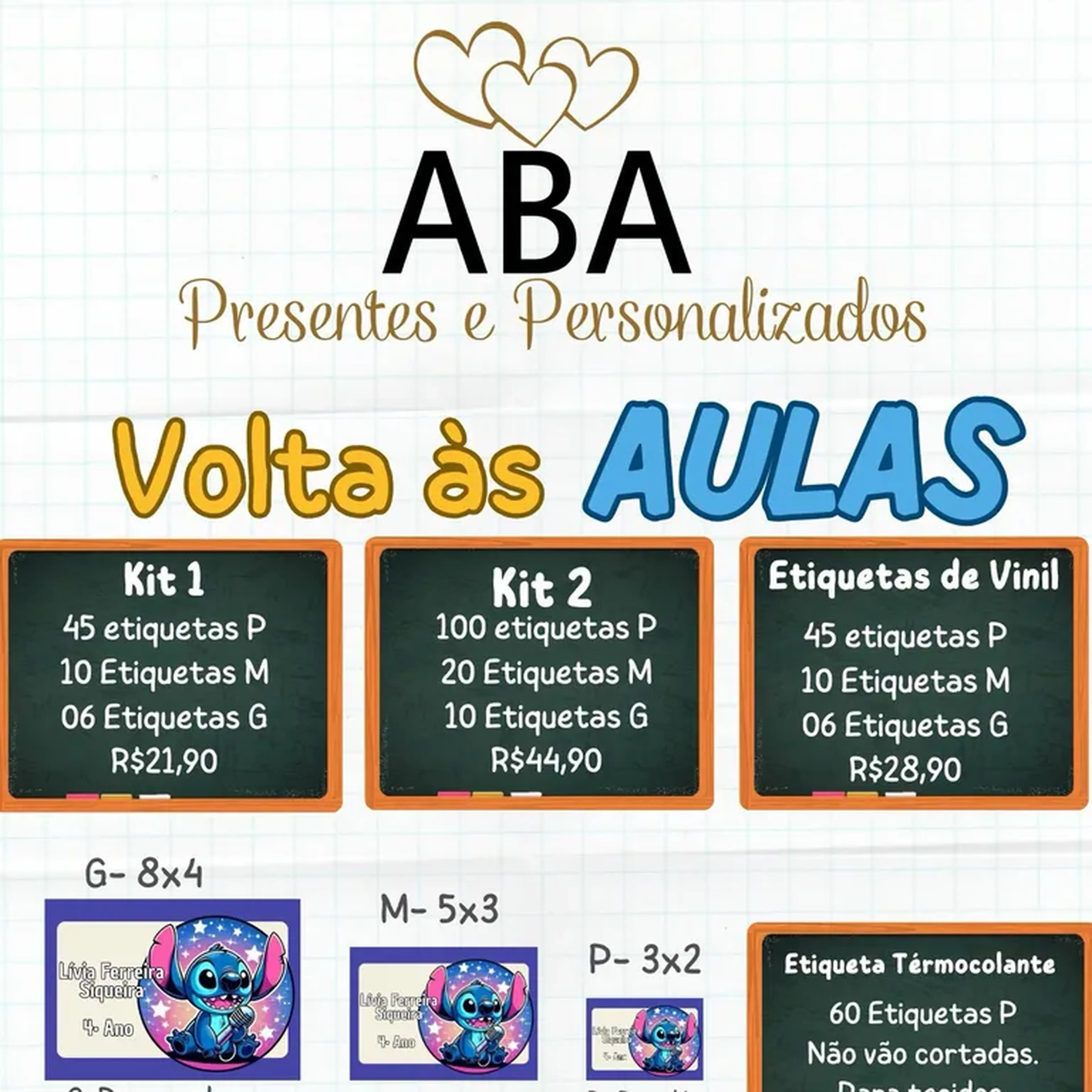 Kit Etiquetas Escolar imagem