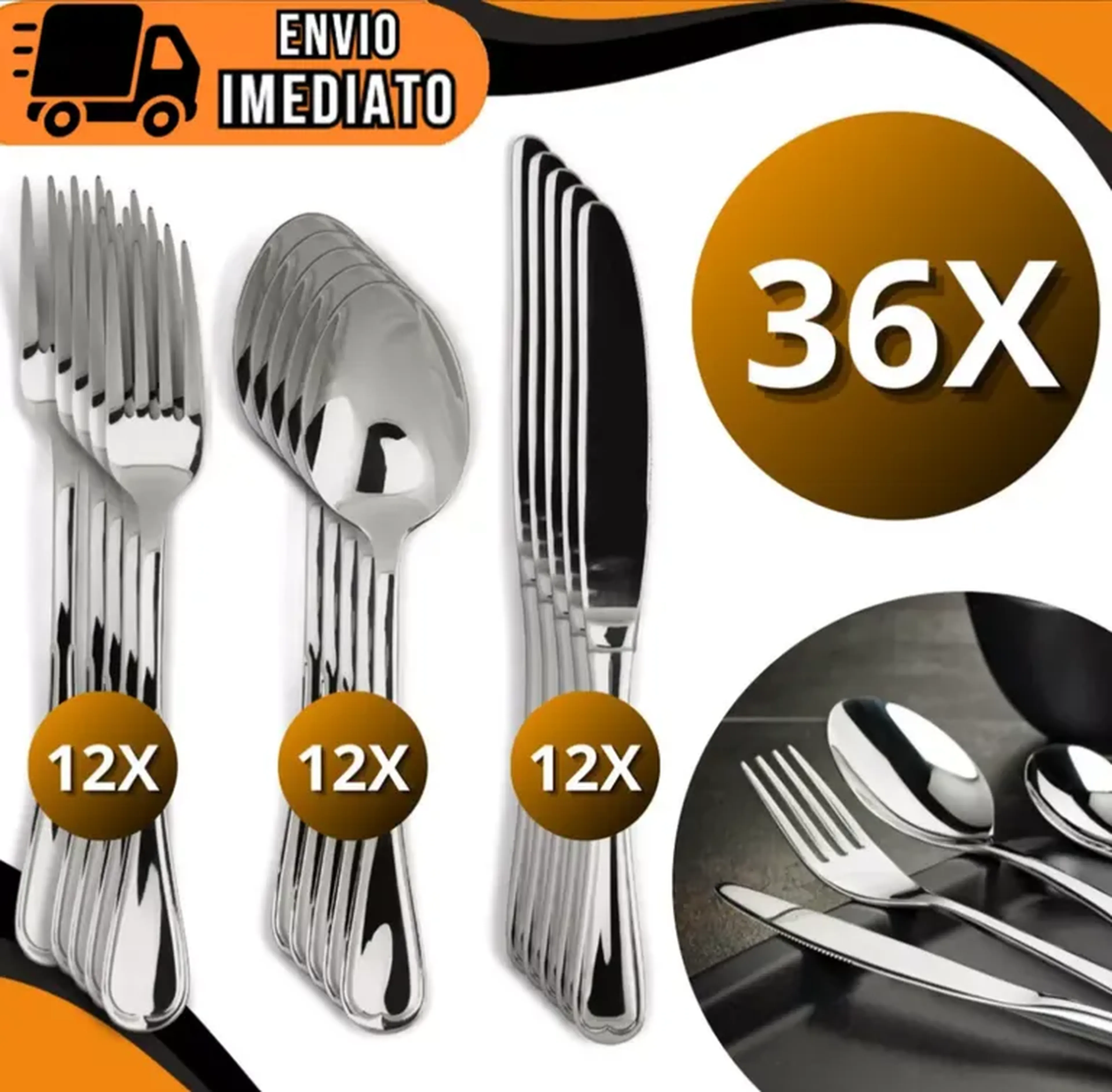 Kit talheres 36 peças imagem
