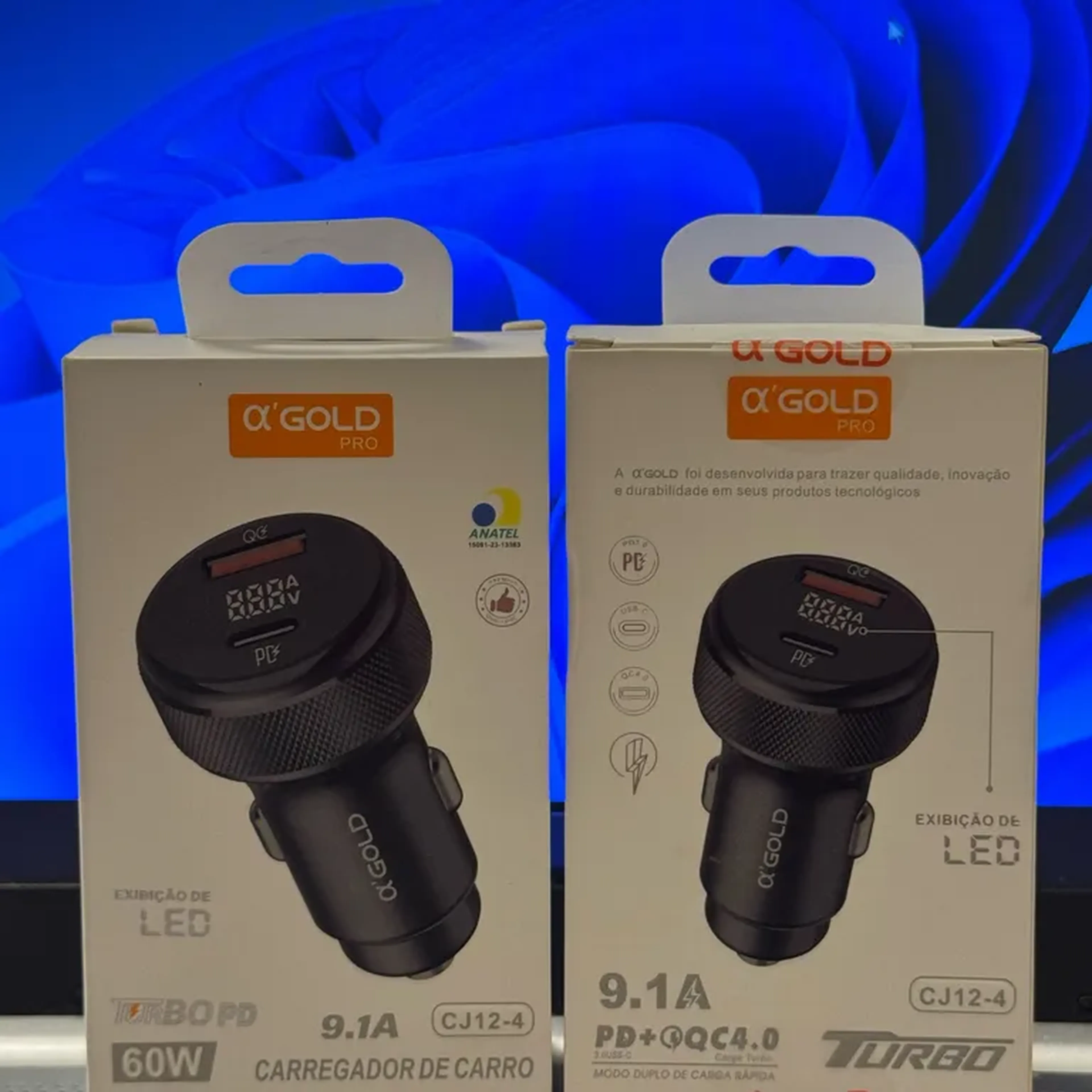 carregador veicular USB- e C turbo imagem