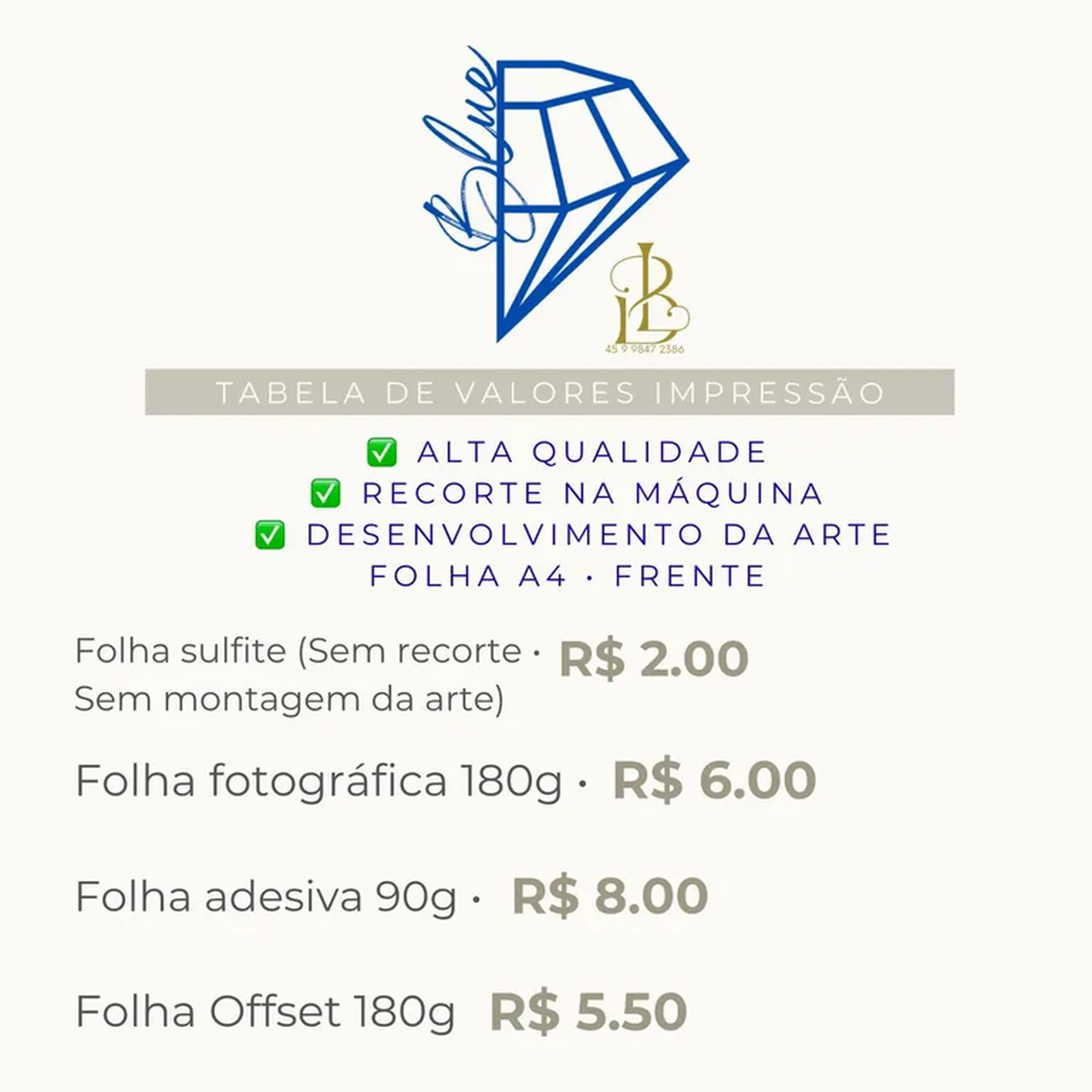 Impressão com recorte imagem