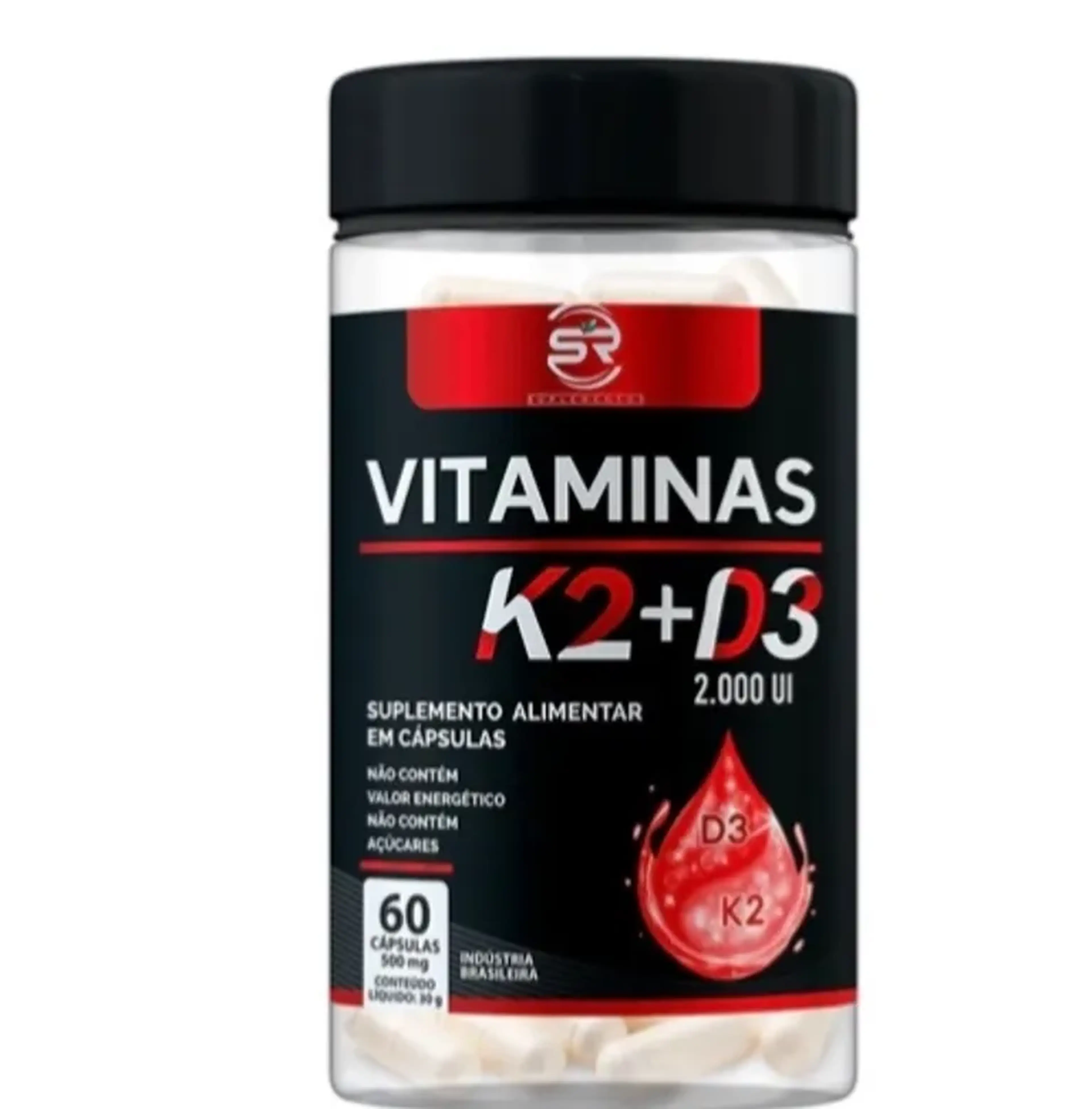 VITAMINAS K2+D3 - MELHORA DA SAÚDE ÓSSEA - 60 CÁPSULAS imagem