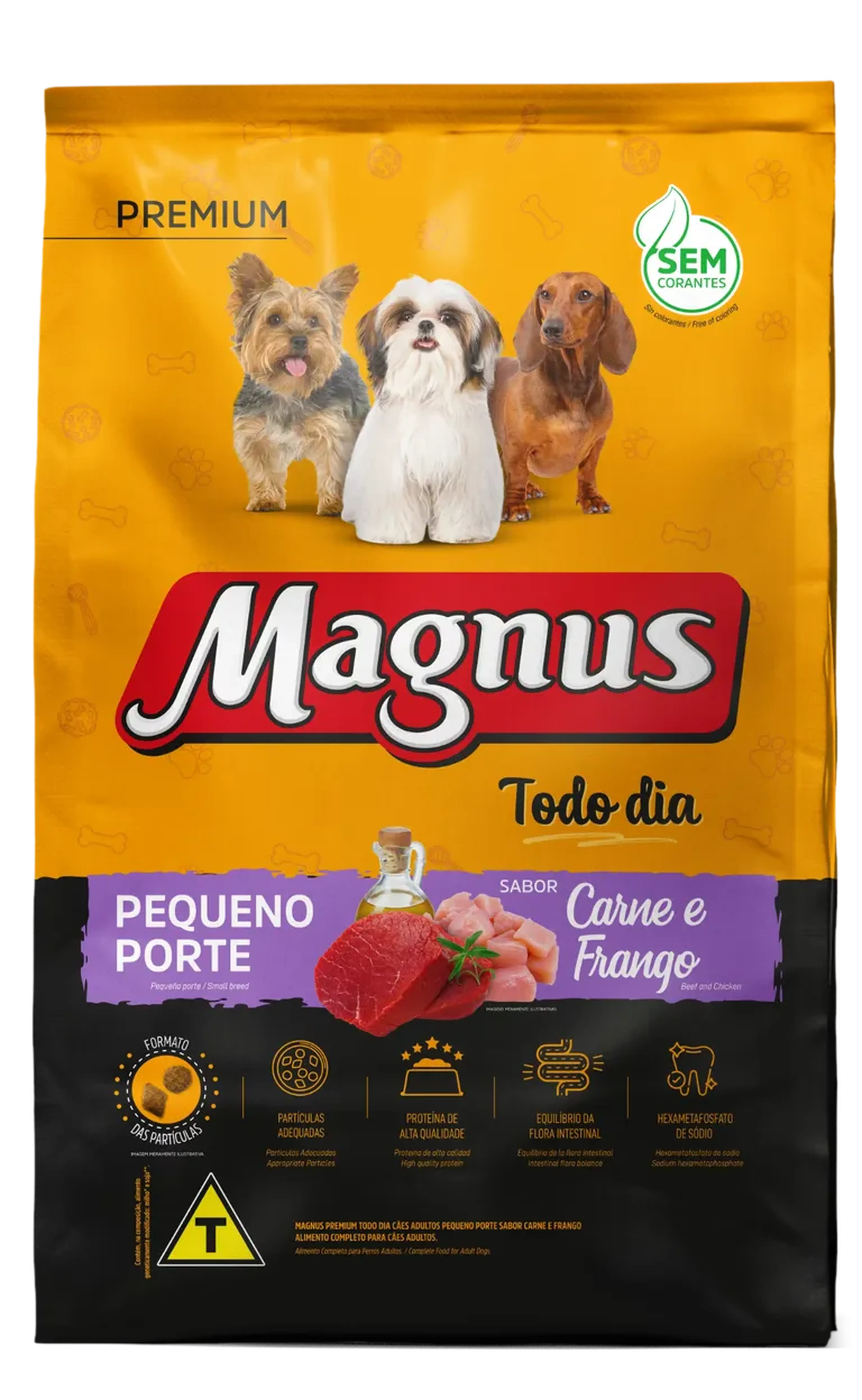 MAGNUS TODO DIA PEQUENO PORTE ADULTO CARNE E FRANGO 15KG imagem