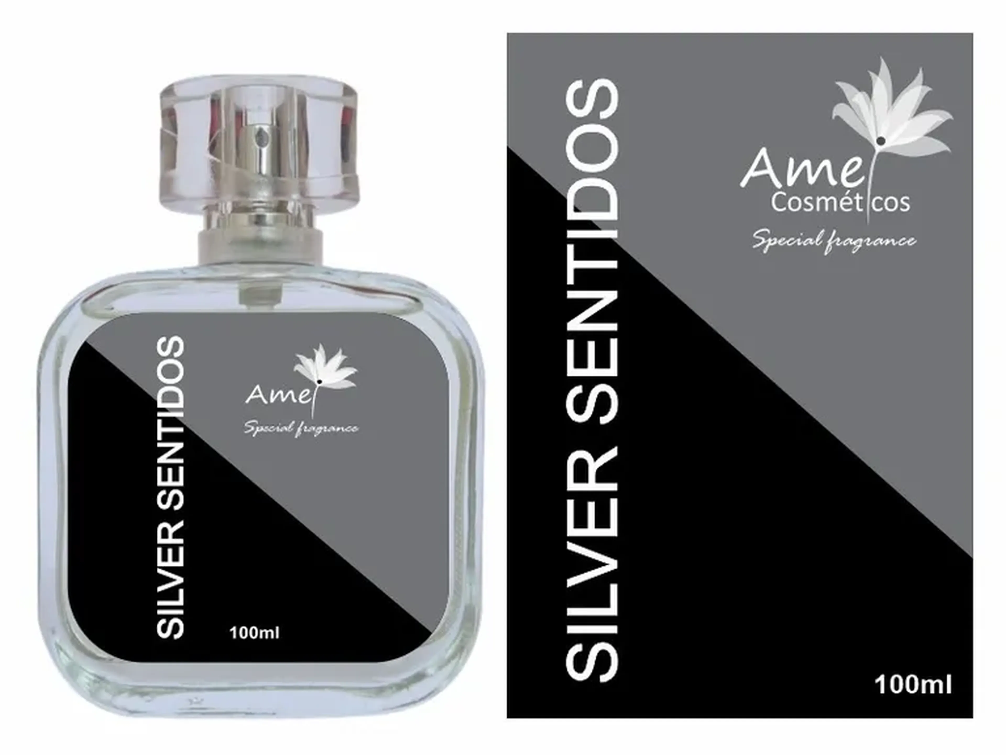 Perfume Amei Cosméticos Silver Sentidos 100ml imagem