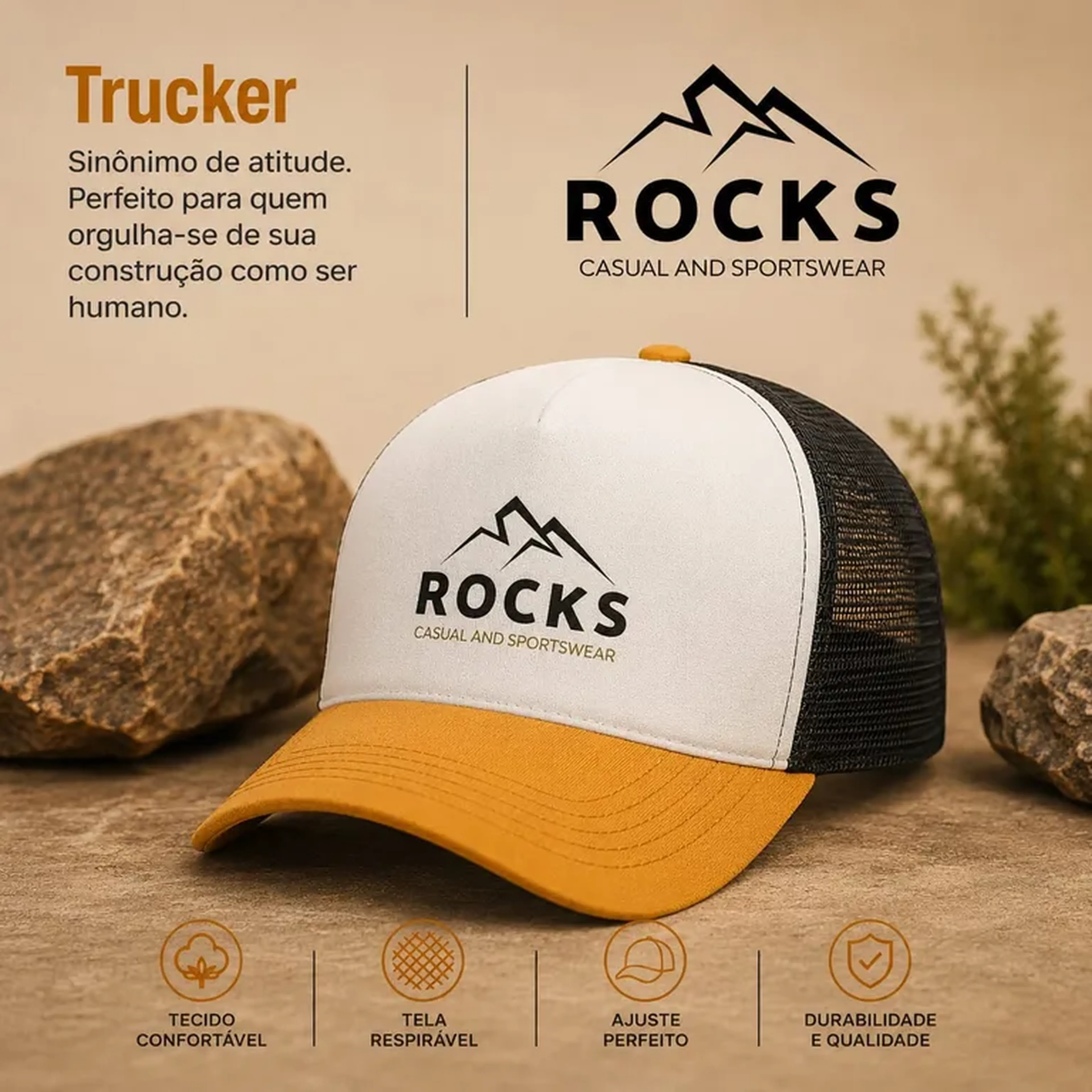Boné Rocks Trucker imagem