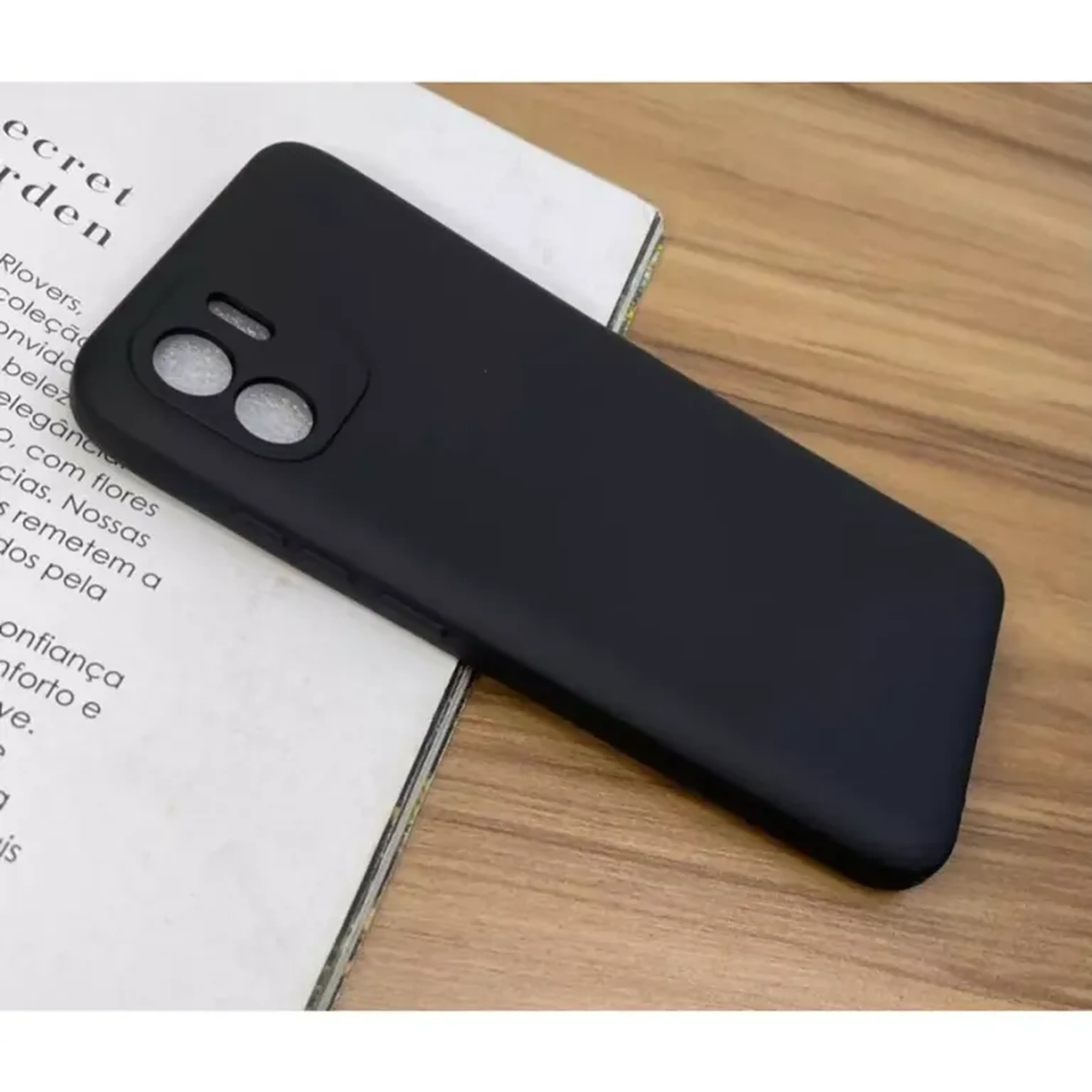 Capinha Para Redmi A1, A2, De Silicone Cover (PRETA) imagem