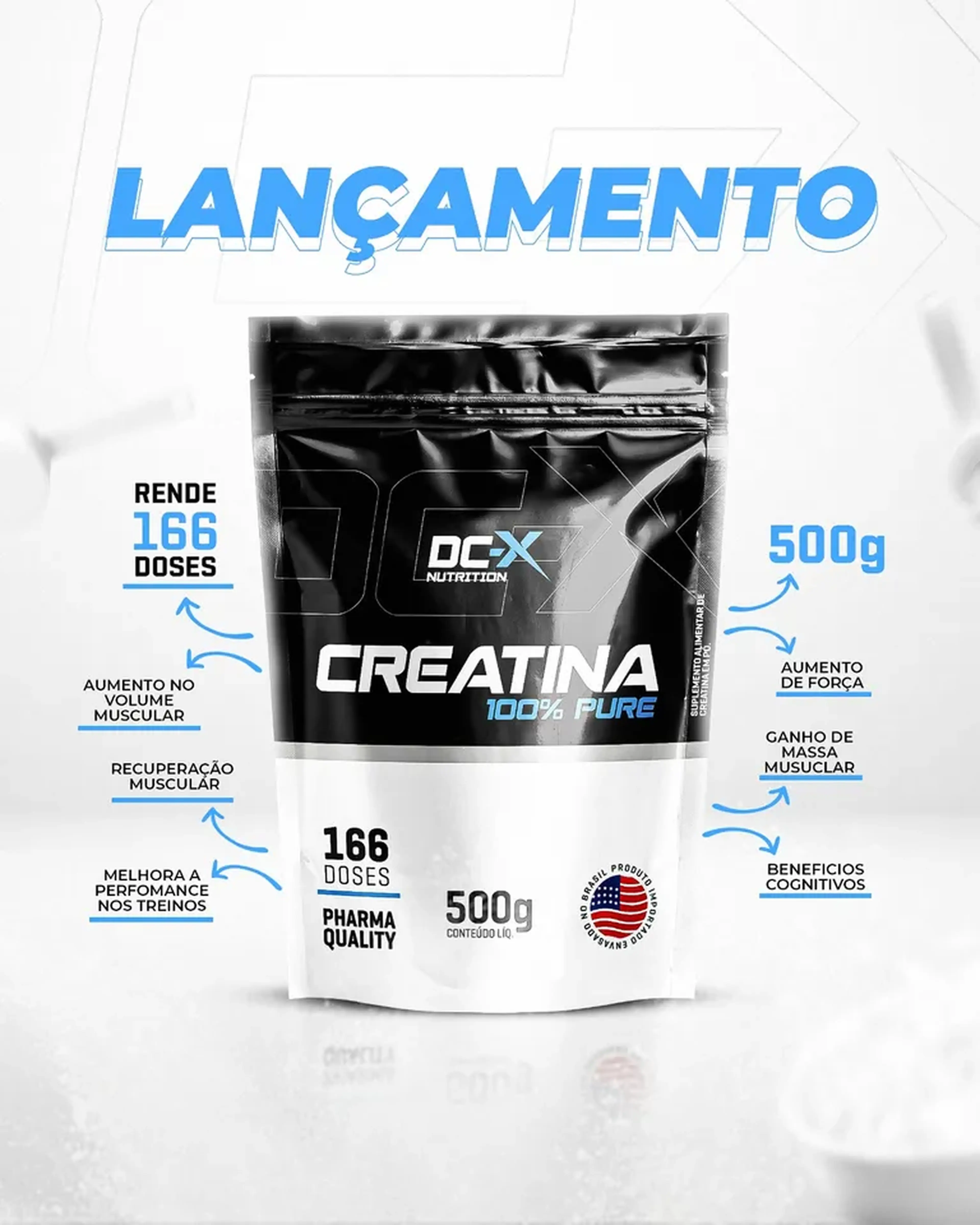 CREATINA PURA 500g- DCX NUTRITION imagem
