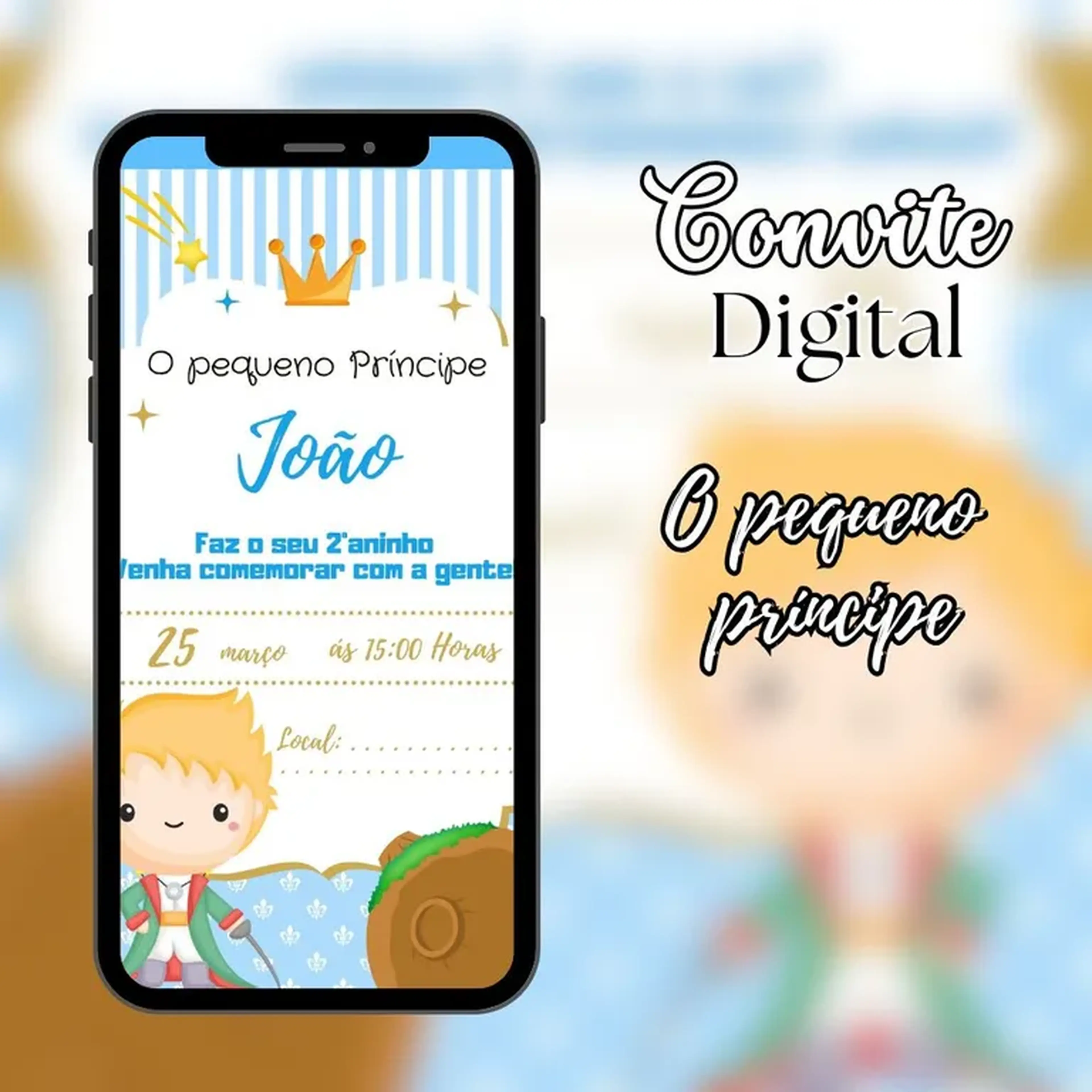 Convite Digital - O Pequeno Príncipe imagem