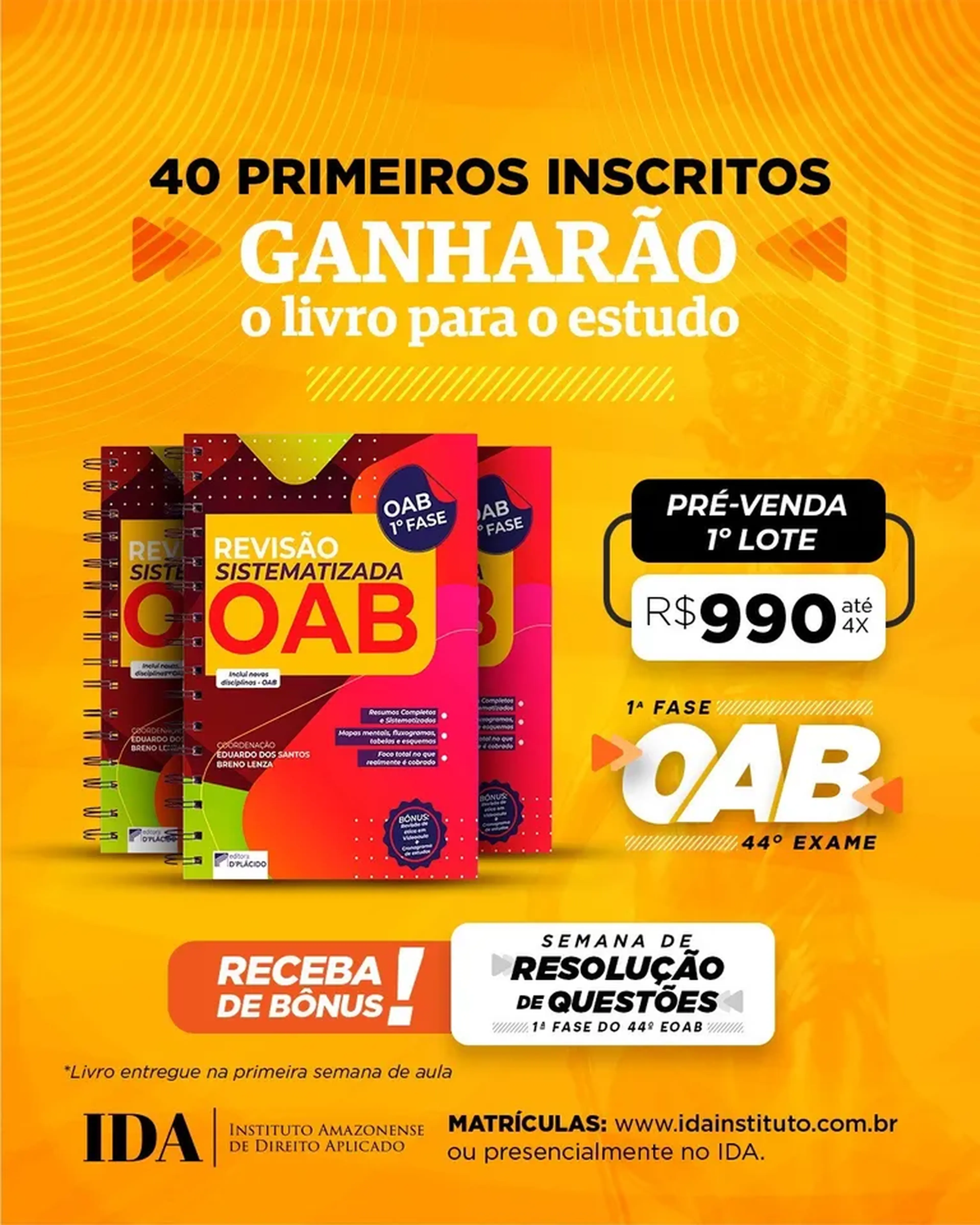 44º EXAME DA OAB - 1ª FASE - 2º Lote imagem