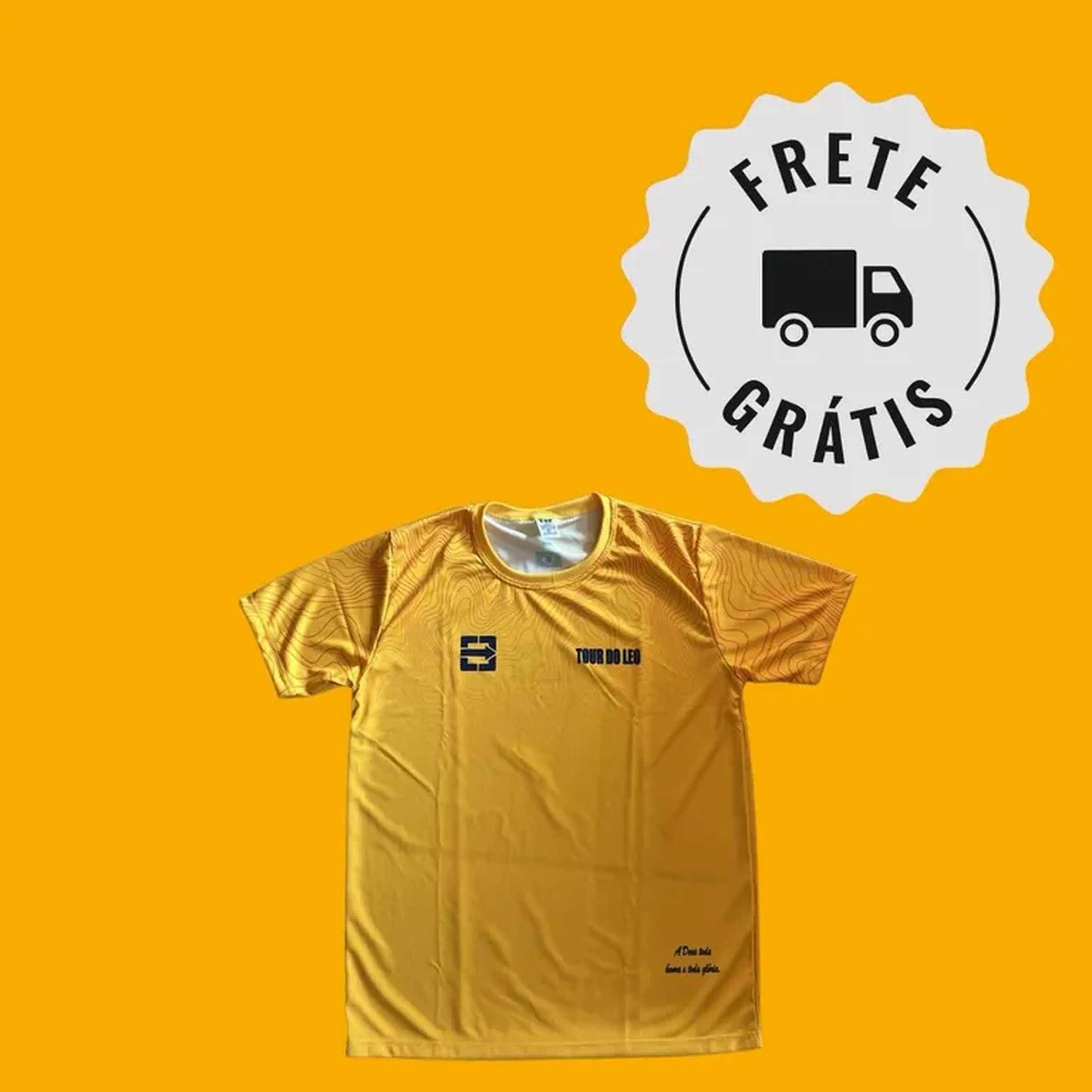 camisa casual Tour do Leo amarela imagem