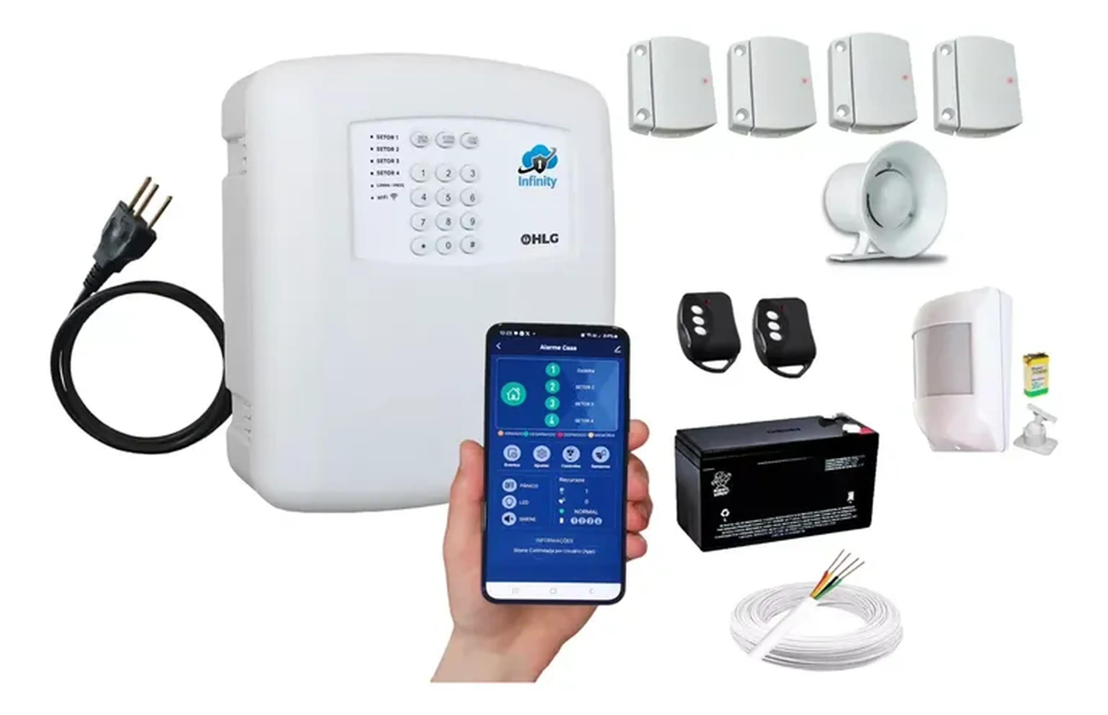 Kit Alarme Alard Cloud Wifi+ 4mag + 1ivp imagem